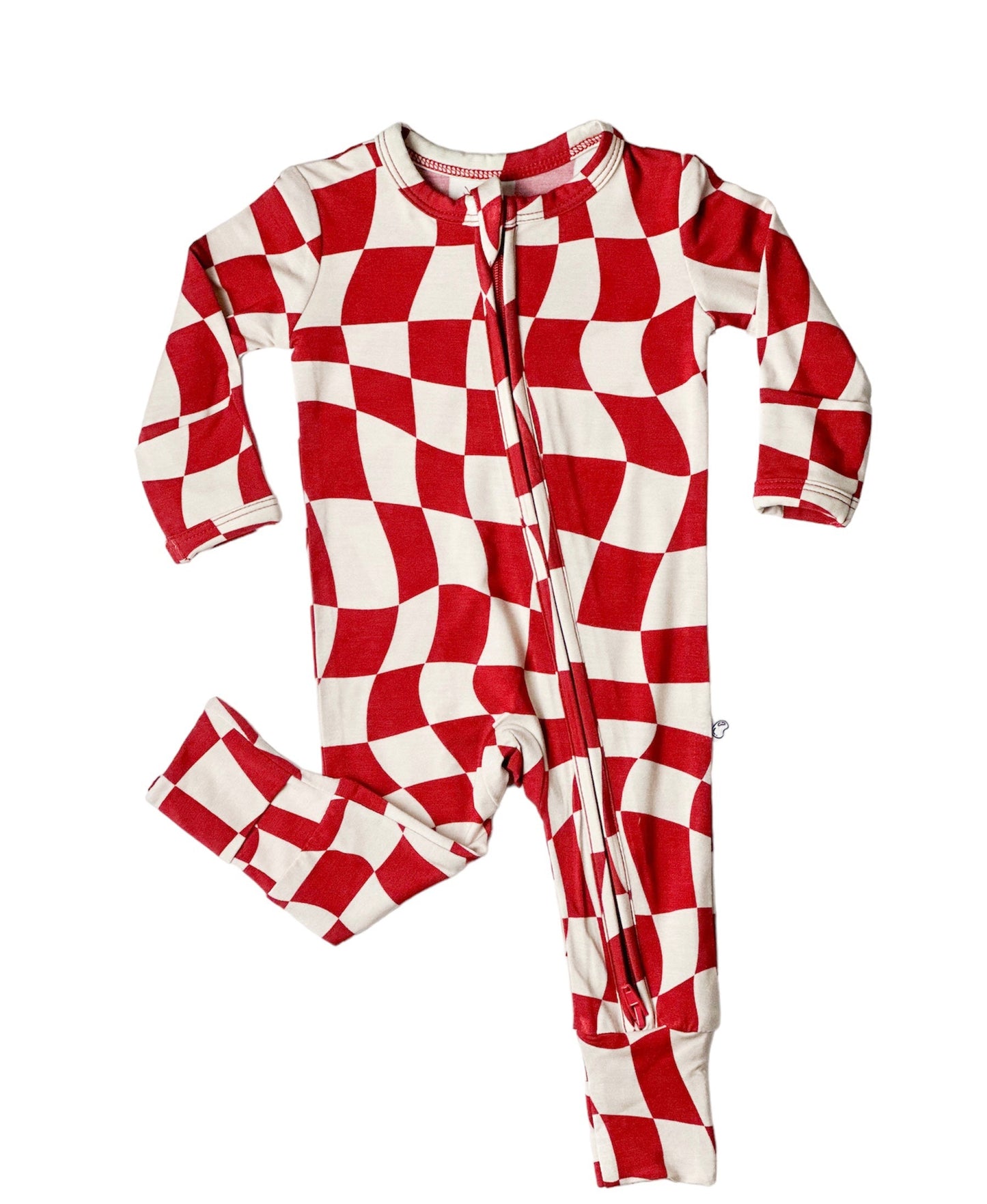 Retro Checkerboard | Bamboo Zip Romper