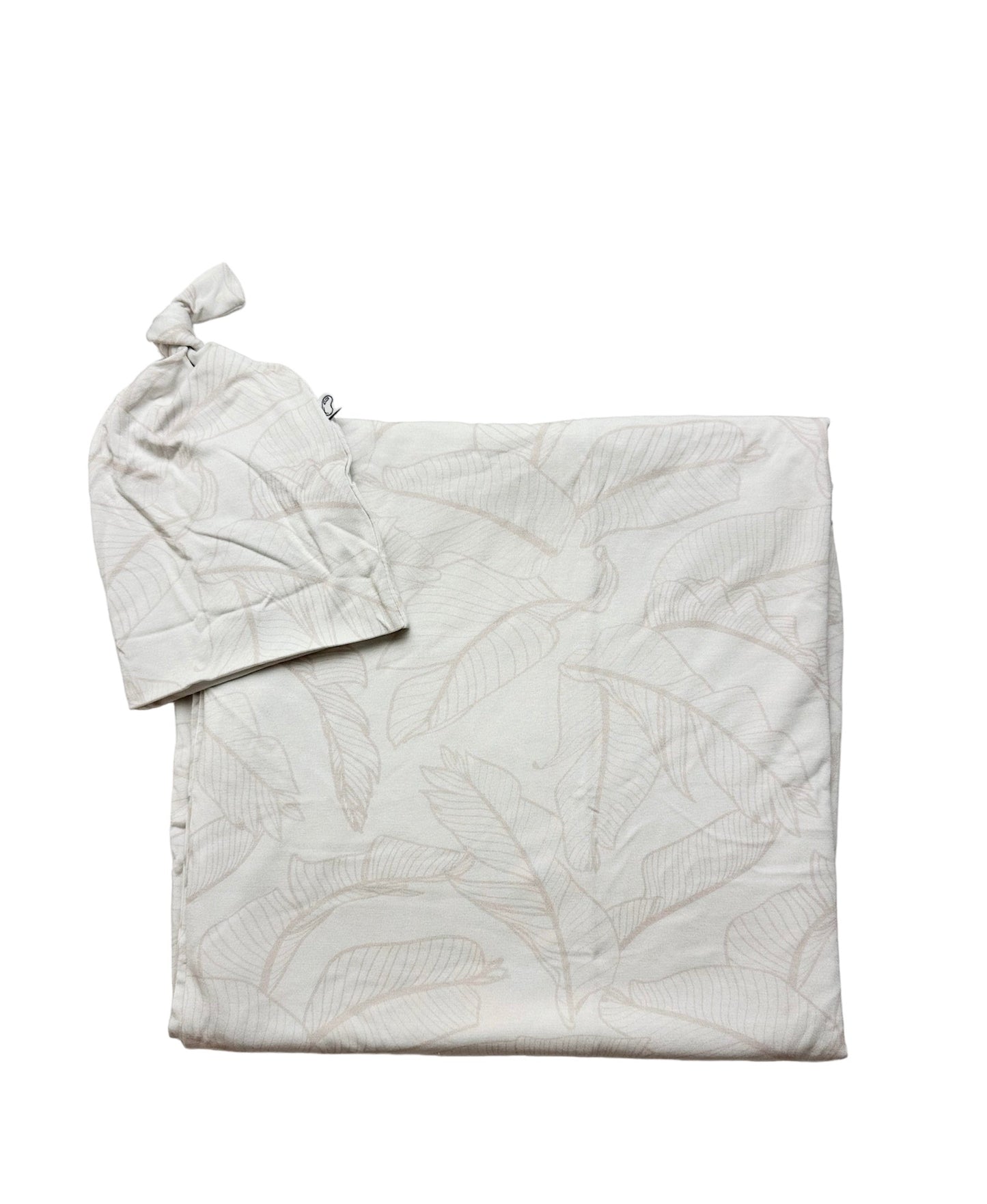 Jungle Leaf Swaddle/Beanie Set