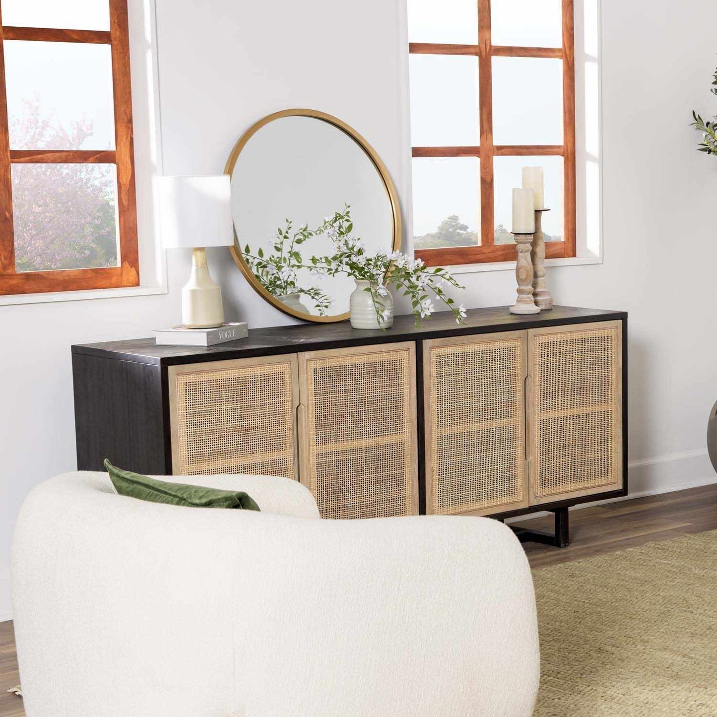 Ivory & White Modern Table Lamp