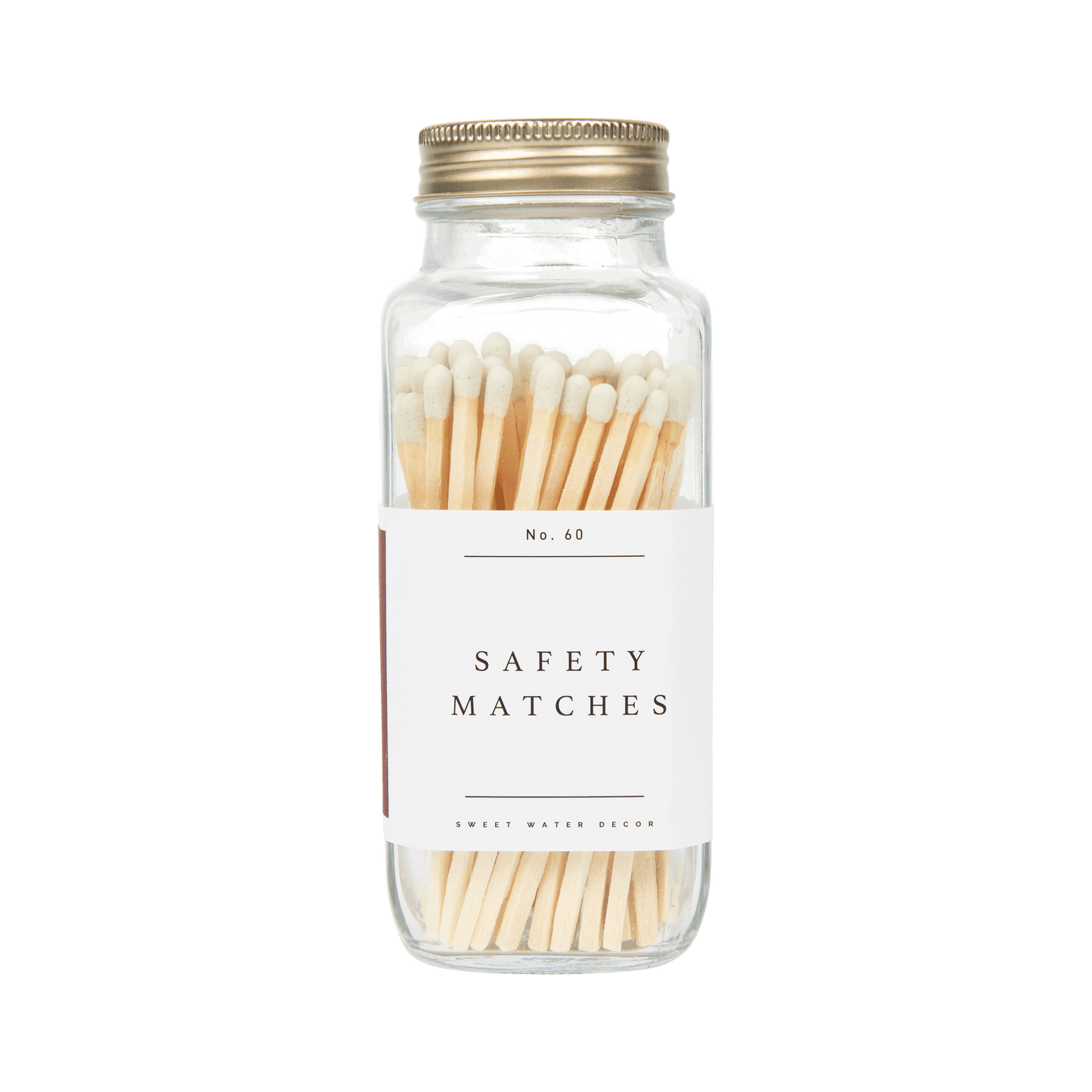 White Tip Safety Matches - 60 Count 3.75’’ - Sweet Water Decor