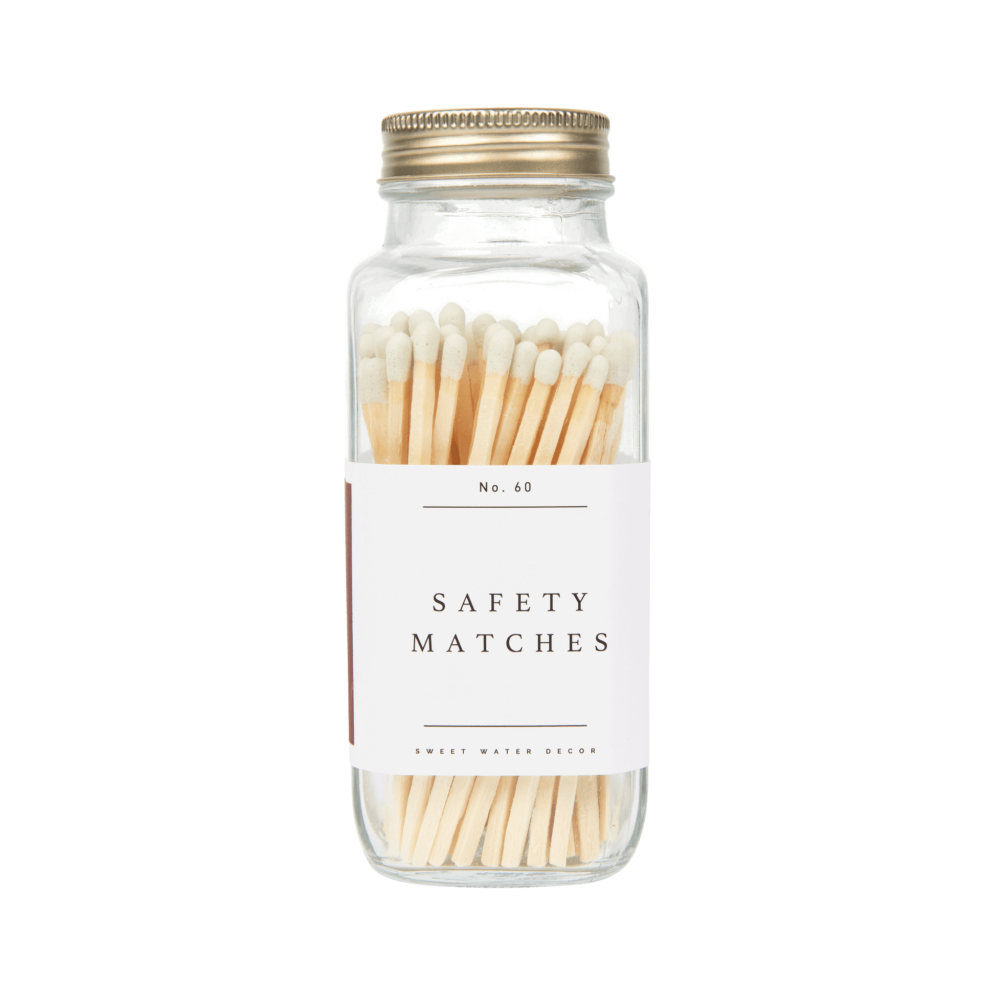 White Tip Safety Matches - 60 Count 3.75’’ - Sweet Water Decor