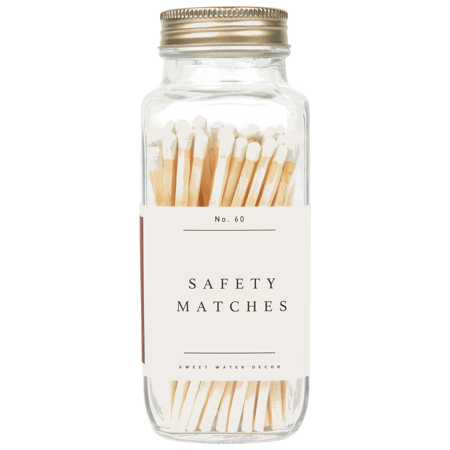 White Tip Safety Matches - 60 Count 3.75’’ - Sweet Water Decor