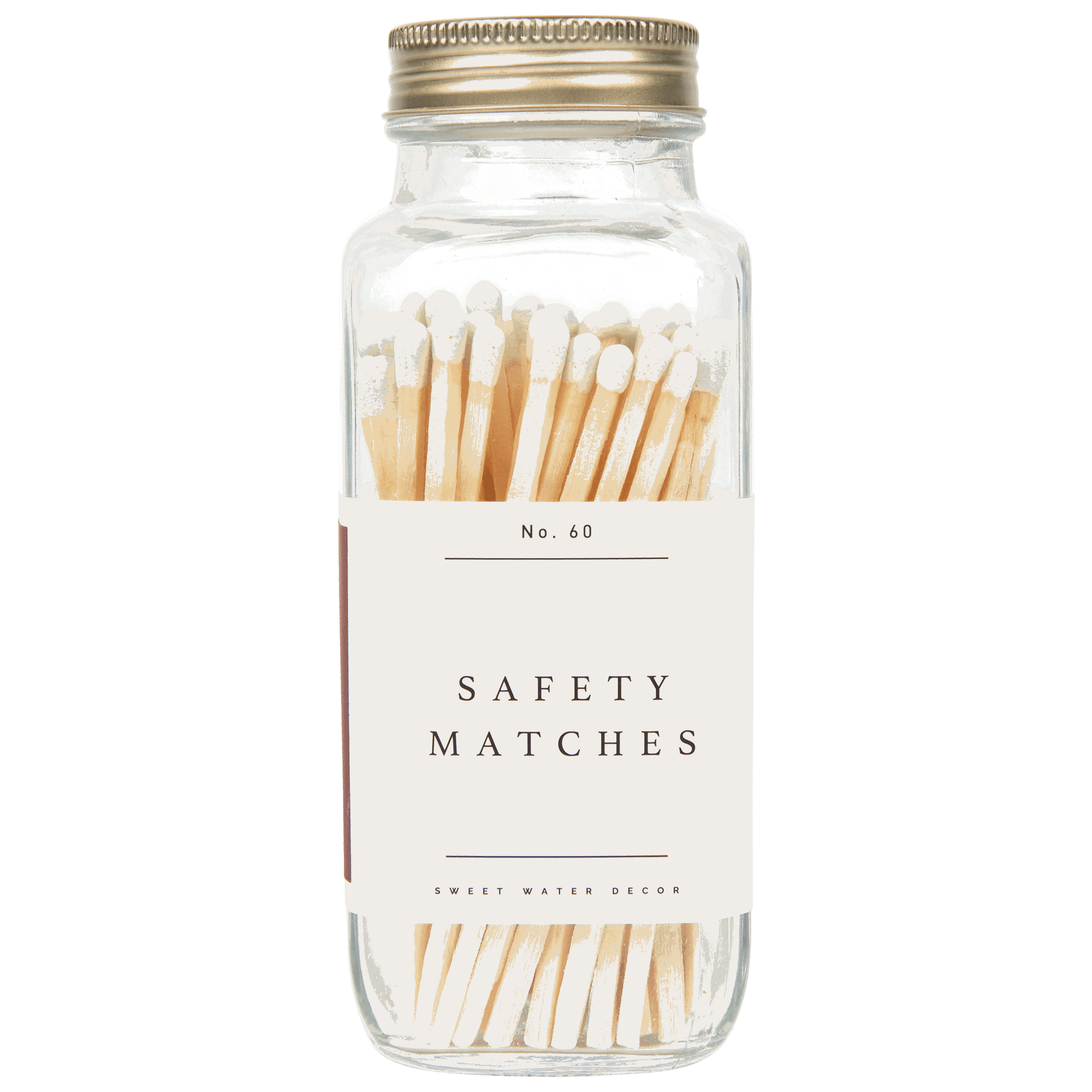 White Tip Safety Matches - 60 Count 3.75’’ - Sweet Water Decor