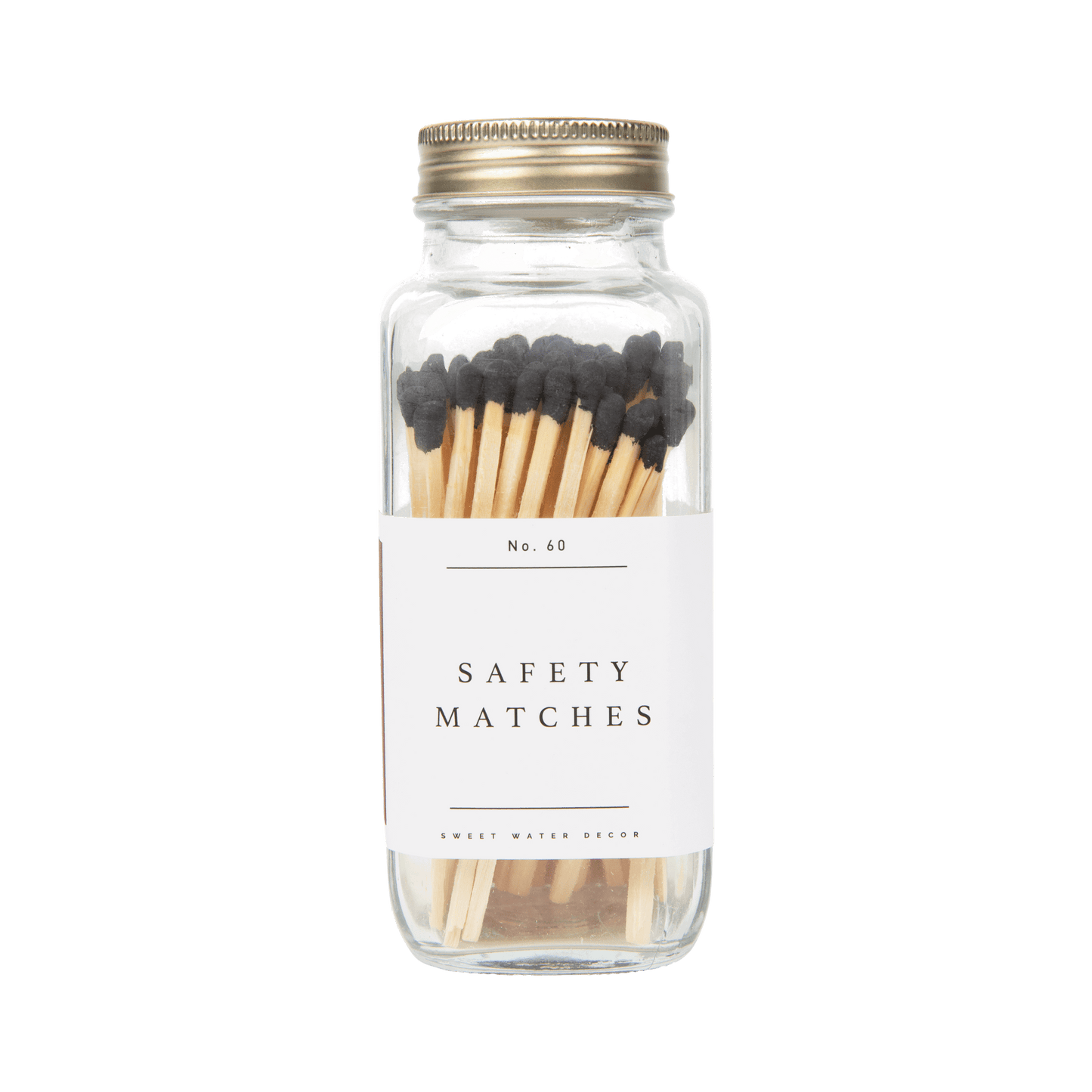 Black Tip Safety Matches - 60 Count 3.75’’ - Sweet Water Decor