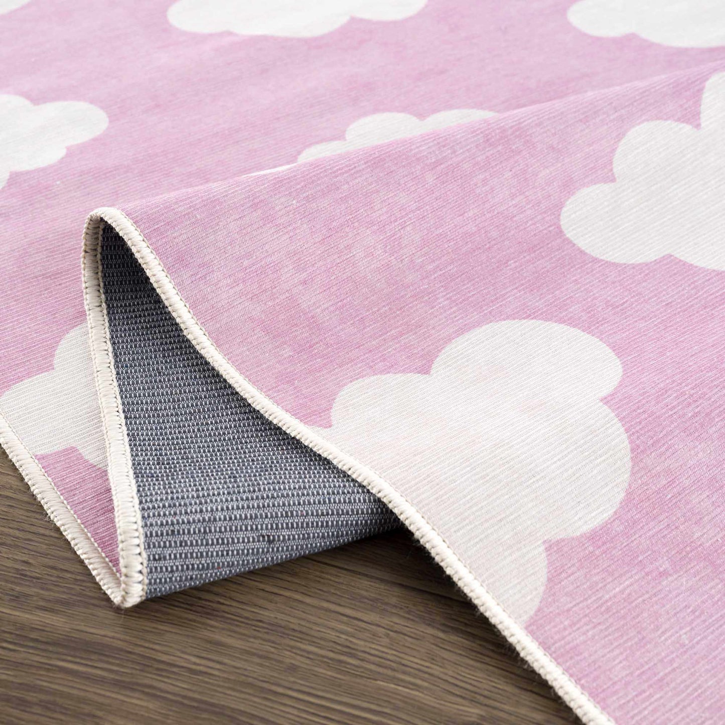 Nizar Pink Cloud Washable Kids Rug - Boutique Rugs