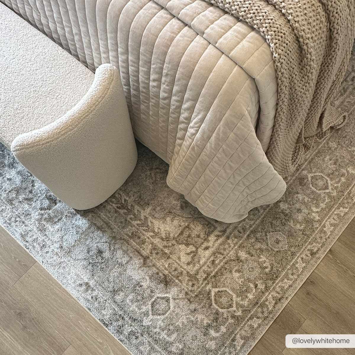 Gael Cream Washable Area Rug - Boutique Rugs