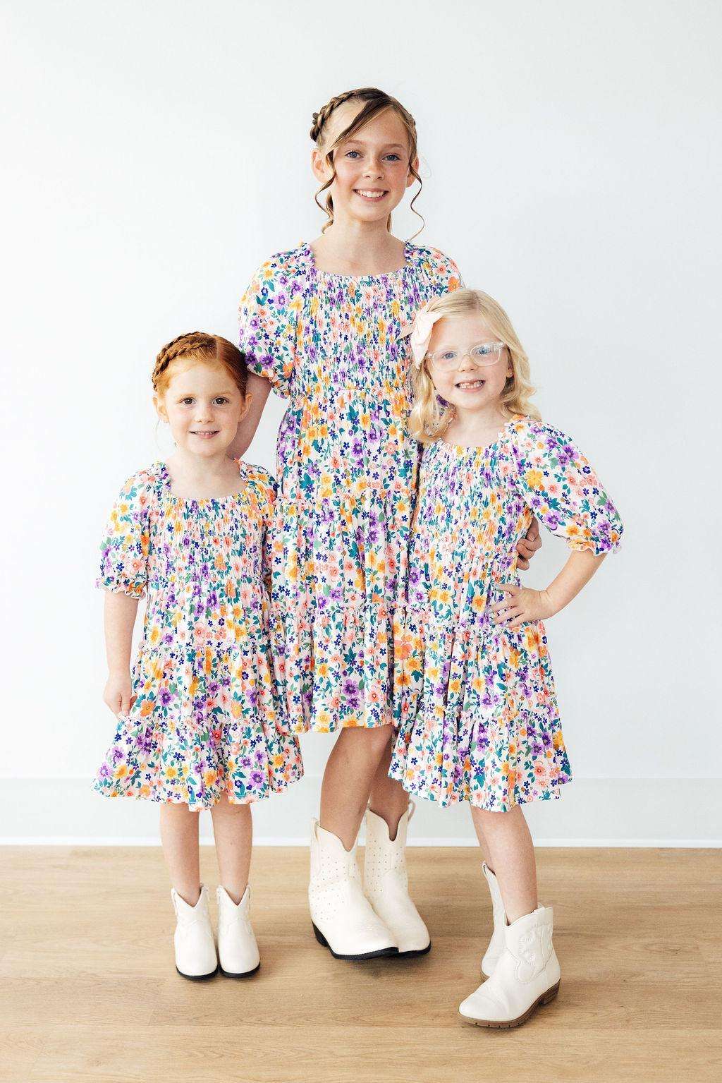 Garden Groove Smocked Ruffle Dress - Mila & Rose ®