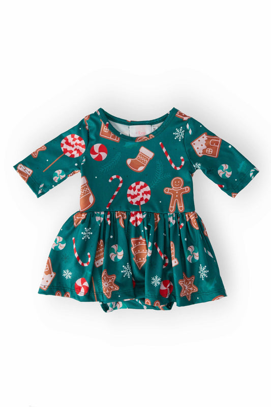 Gingerbread House Baby Bodysuit Outfit for Christmas - Mila & Rose ®