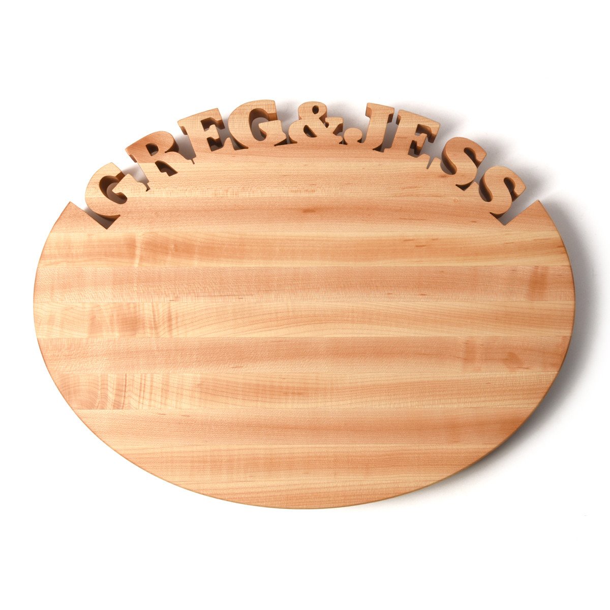 Oval Personalized Cutting Board - Maple - Words with Boards LLC