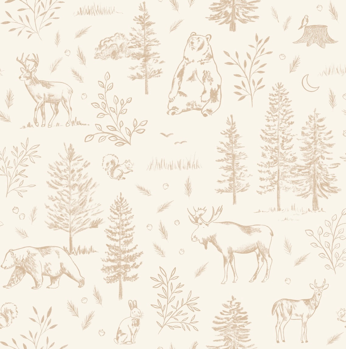 Gunnison Wallpaper by Mariah Rose - Sample 1 foot by 1 foot / Cream - Loomwell Home Goods