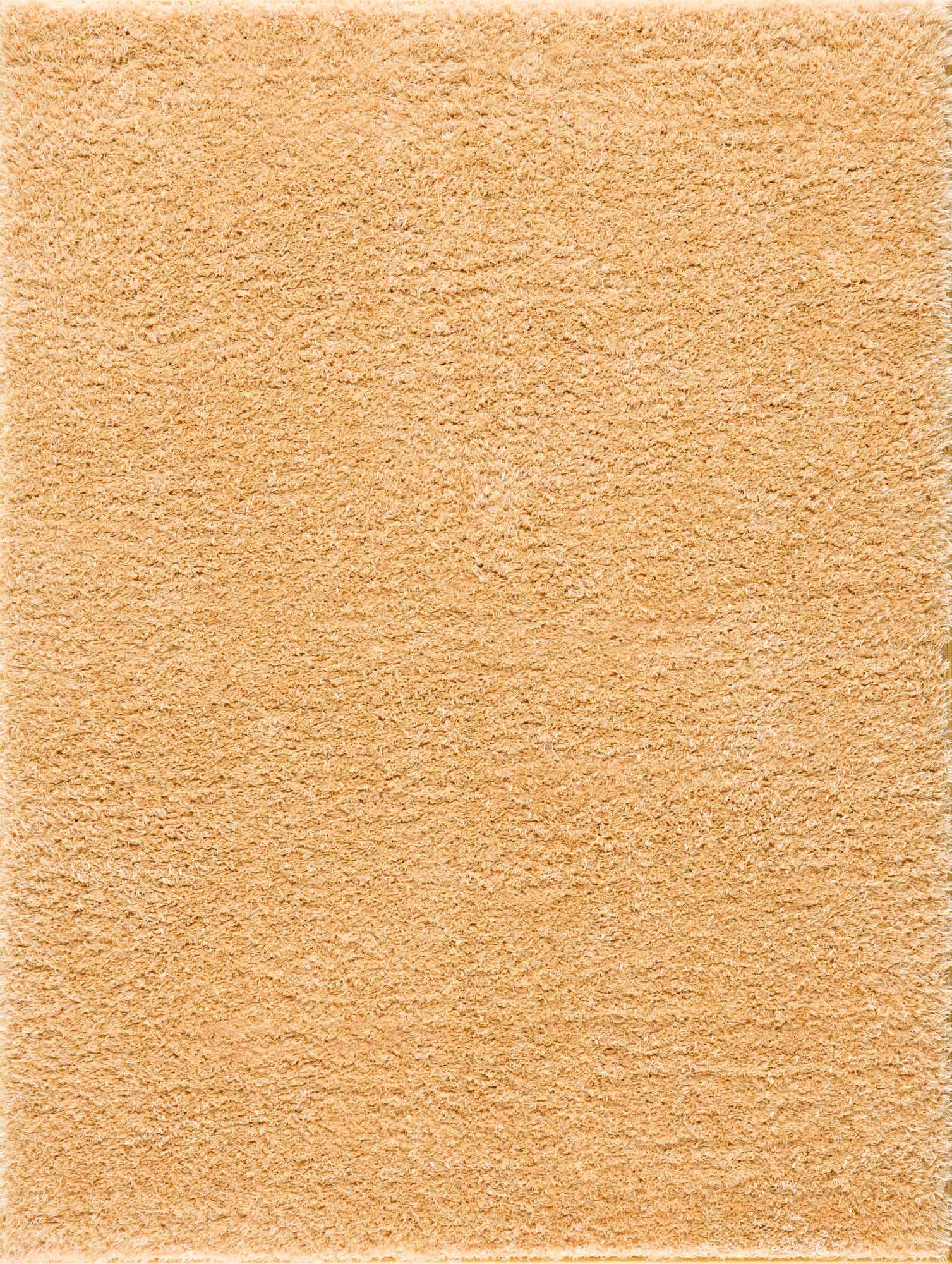 Faina Solid Gold Shag Rug Washable - Boutique Rugs