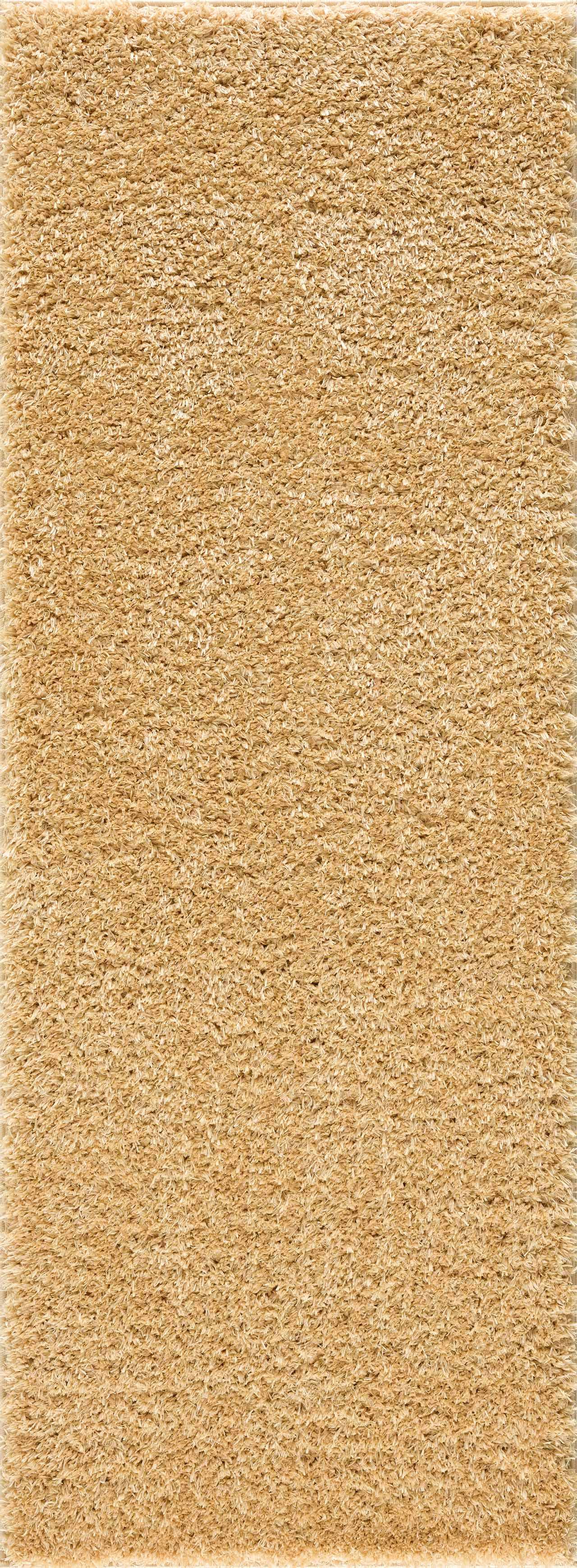 Faina Solid Gold Shag Rug Washable - Boutique Rugs