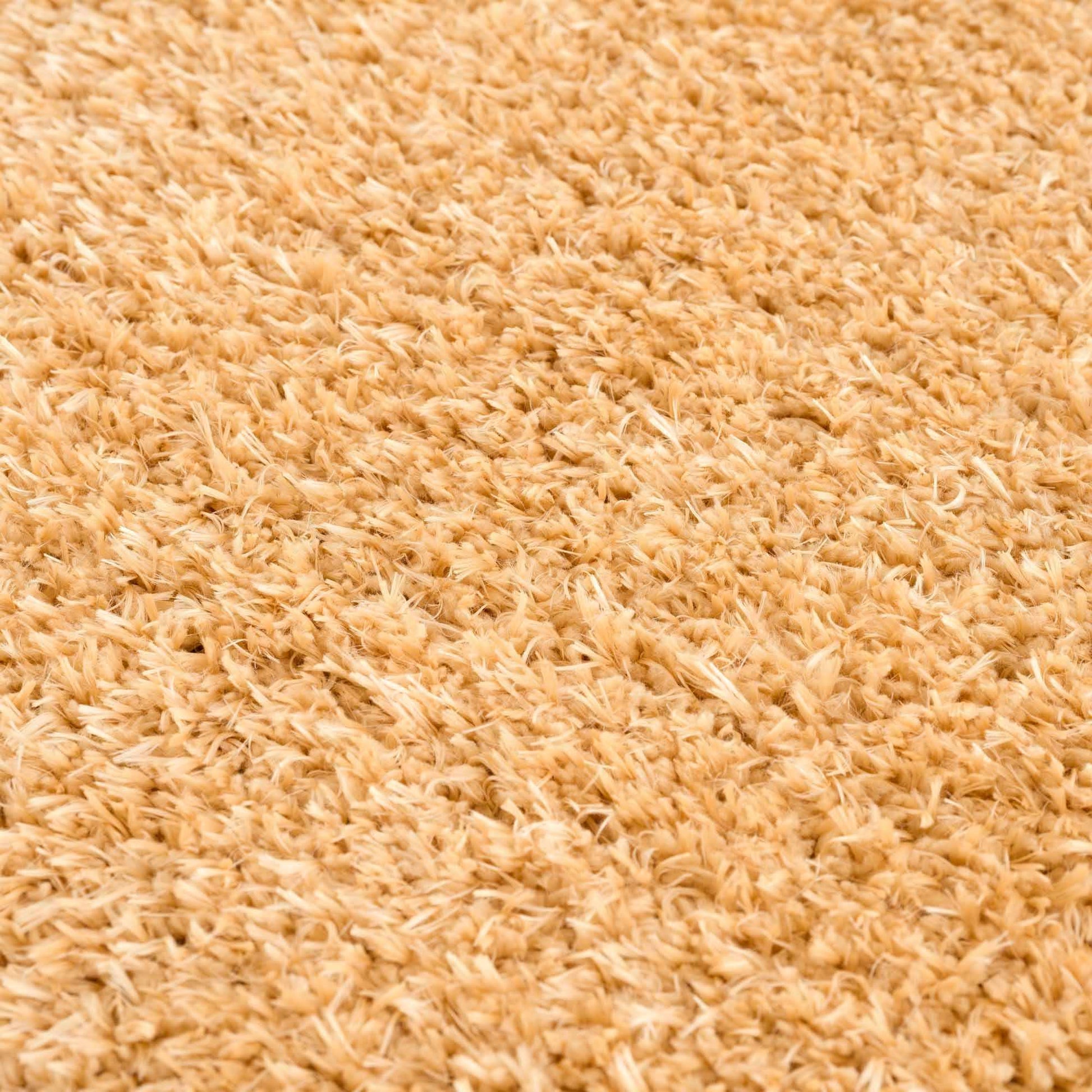 Faina Solid Gold Shag Rug Washable - * 2’7’’ x 7’3’’ Runner - Boutique Rugs