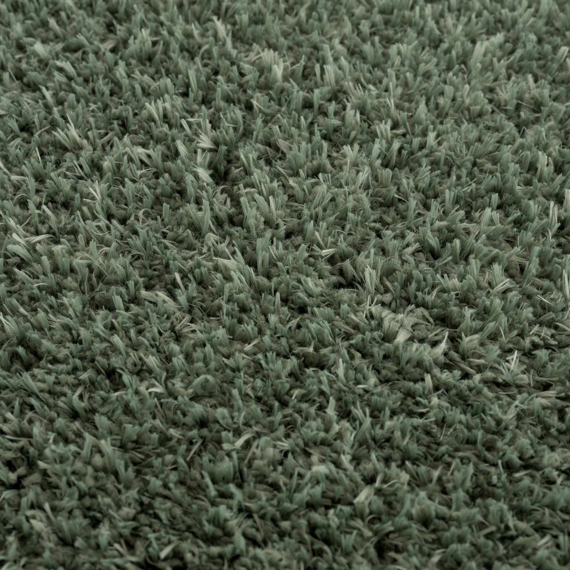 Faina Solid Green Shag Rug Washable - * 2’7’’ x 7’3’’ Runner - Boutique Rugs