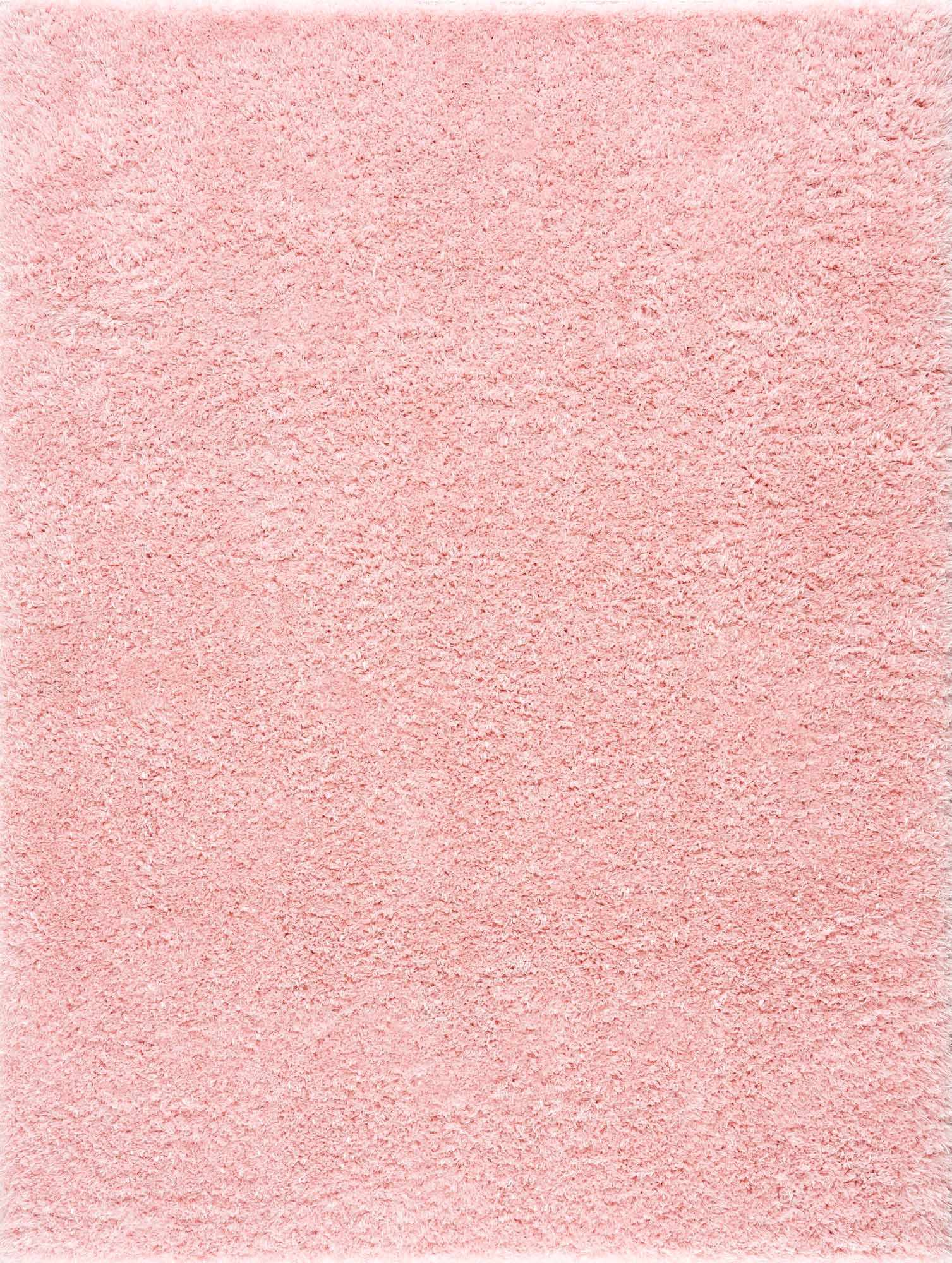 Faina Solid Pink Shag Rug Washable - Boutique Rugs