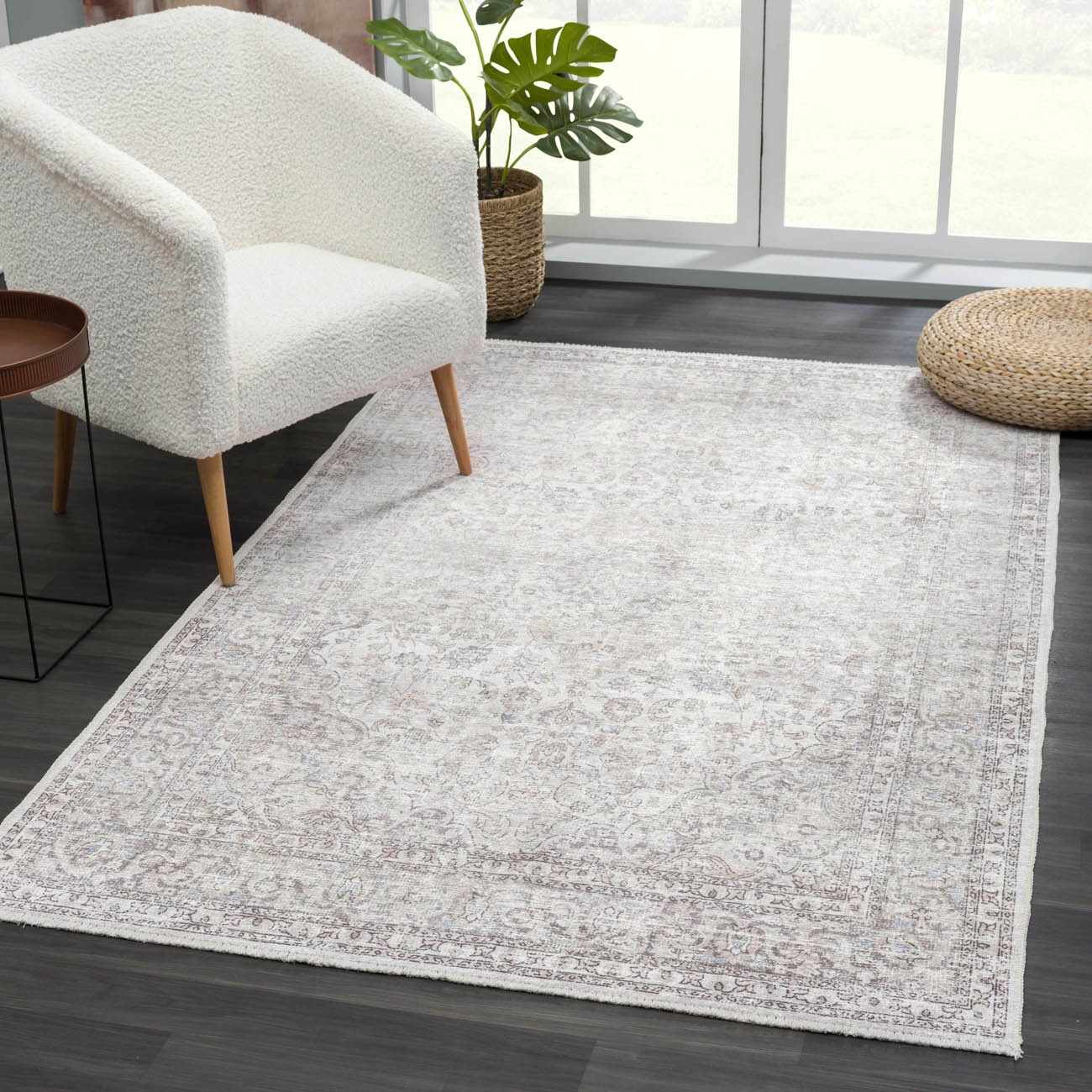 Cream Holi-2301 Washable Area Rug - Boutique Rugs