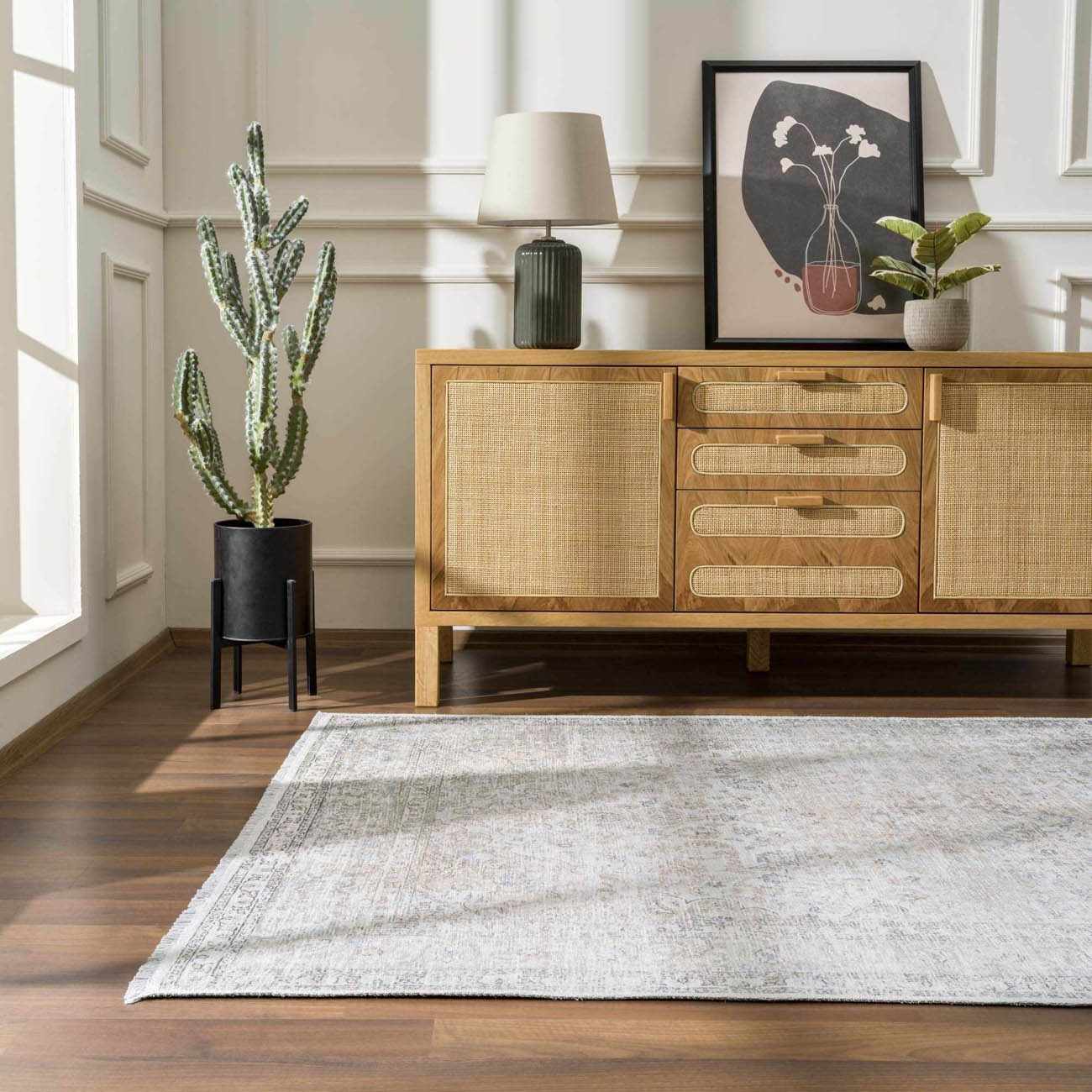 Cream Holi-2301 Washable Area Rug - Boutique Rugs