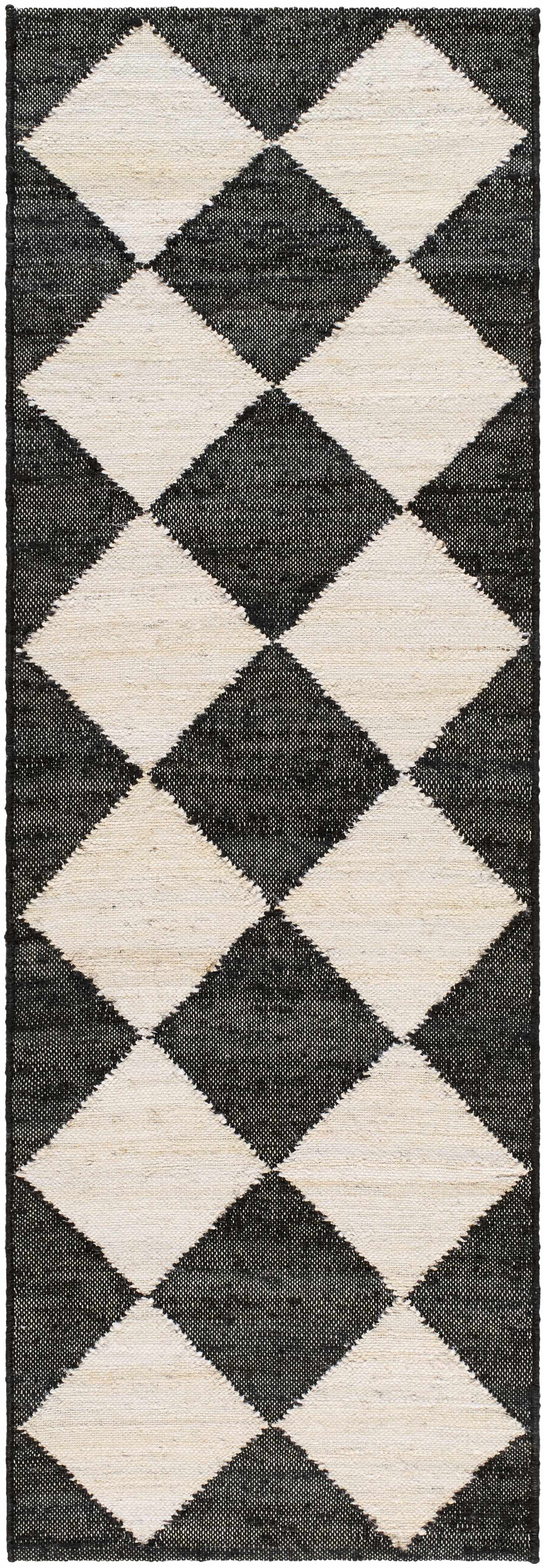 Black Diamonds Jute Rug - Boutique Rugs