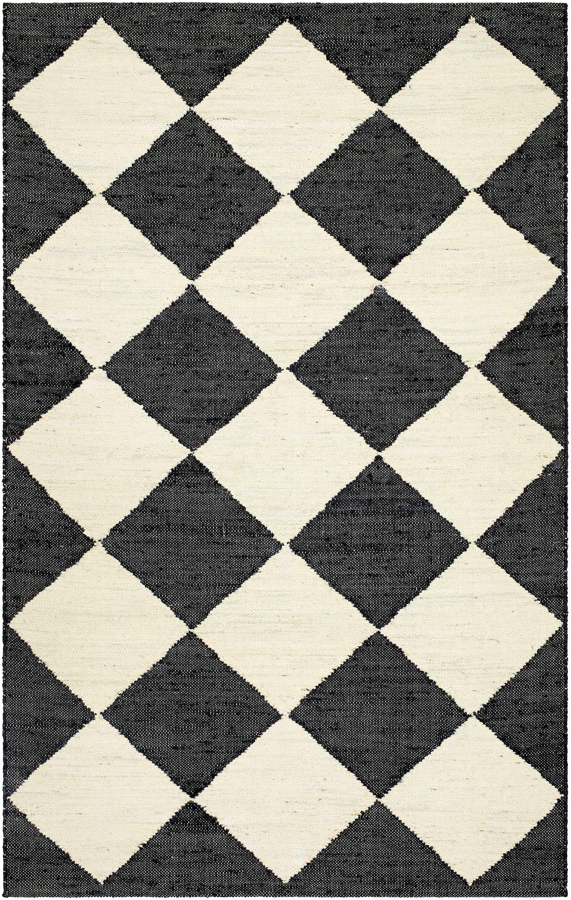 Black Diamonds Jute Rug - Boutique Rugs