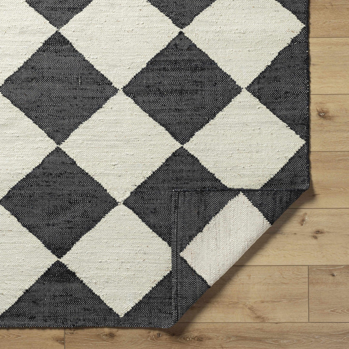 Black Diamonds Jute Rug - Boutique Rugs