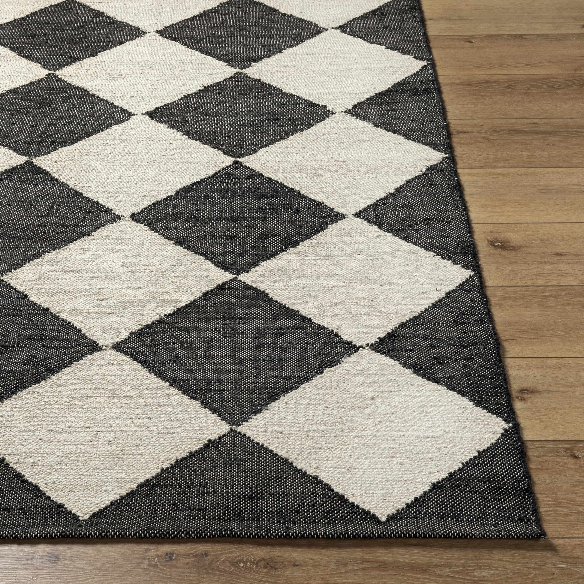 Black Diamonds Jute Rug - Boutique Rugs