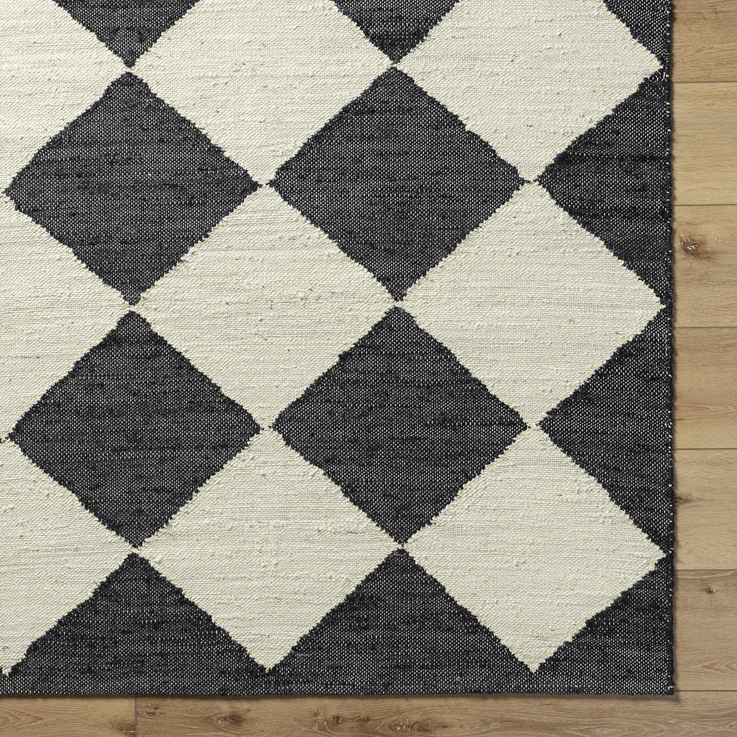 Black Diamonds Jute Rug - Boutique Rugs