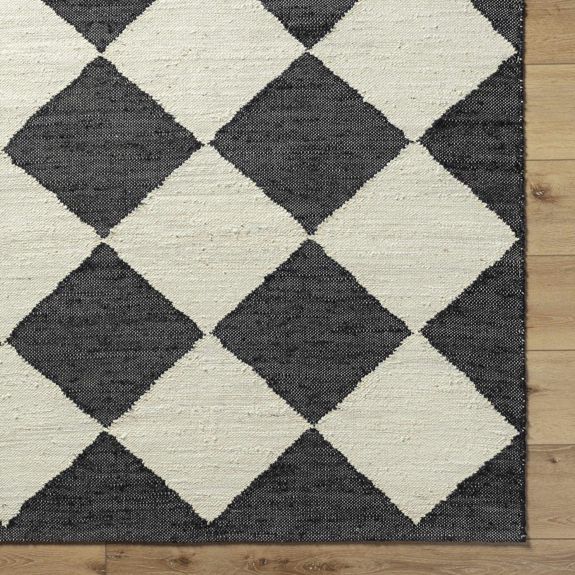 Black Diamonds Jute Rug - Boutique Rugs