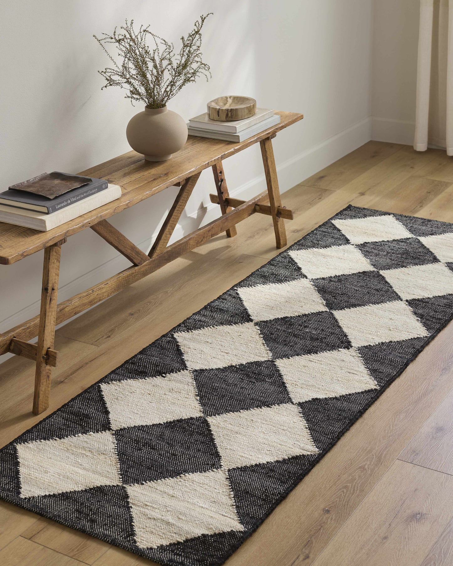 Black Diamonds Jute Rug - Boutique Rugs