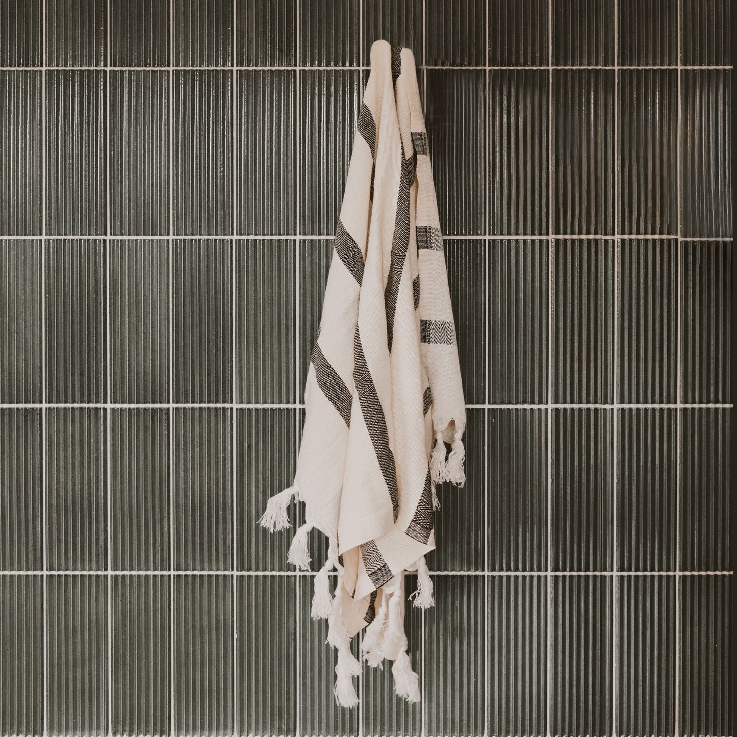 Turkish Cotton + Bamboo Hand Towel - Single Stripe