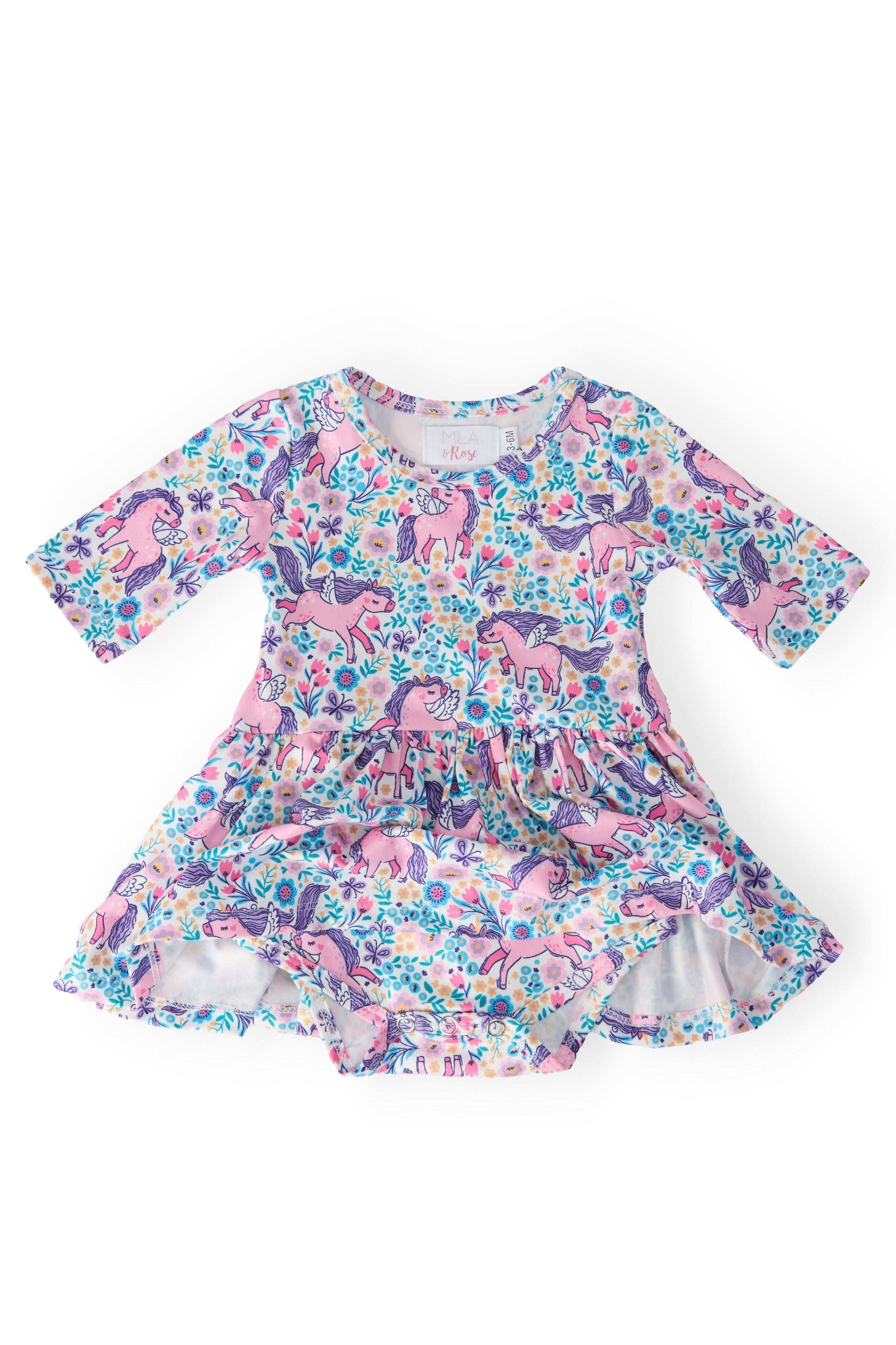 Head in the Clouds 3/4 Sleeve Twirl Bodysuit - Mila & Rose ®