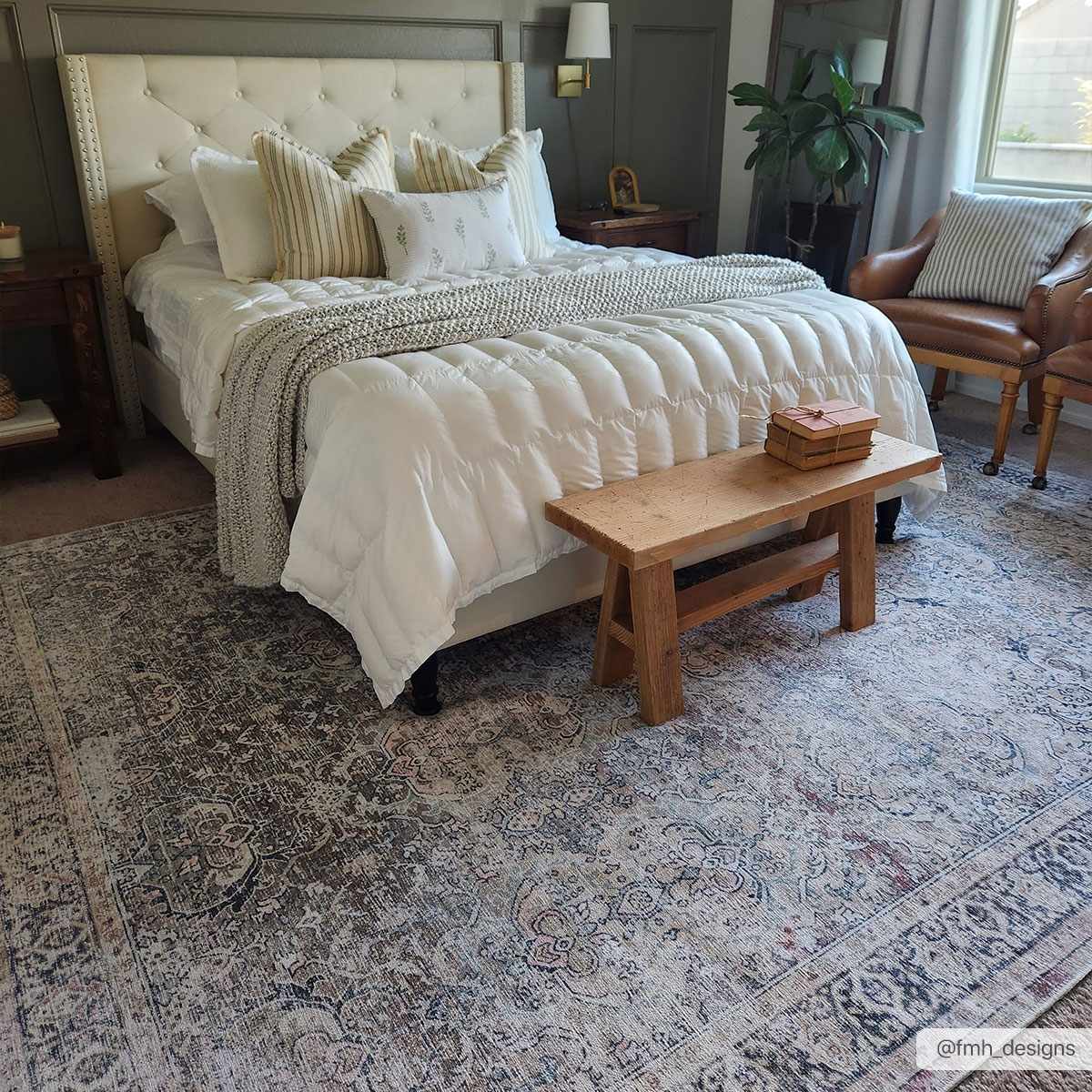 Olive Holi-2304 Washable Area Rug - 7’10’’x10’3’’ Rectangle - Boutique Rugs