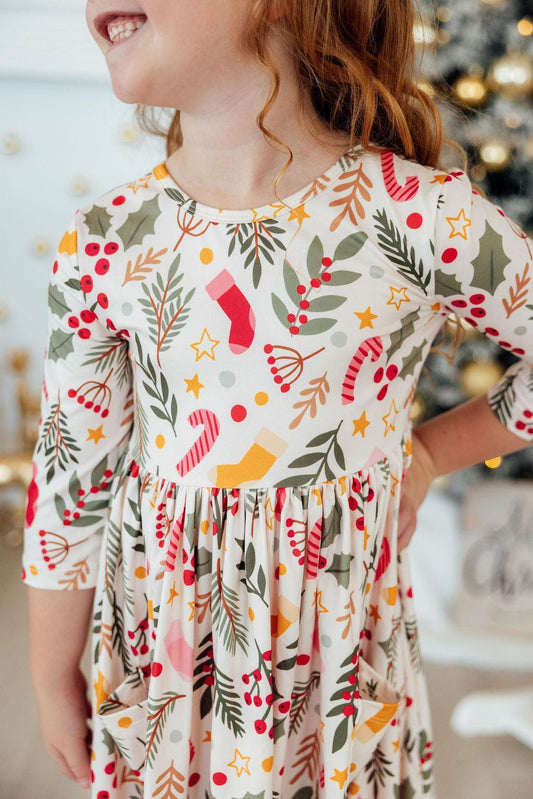 Holly Jolly Christmas Twirl Dress - Mila & Rose ®
