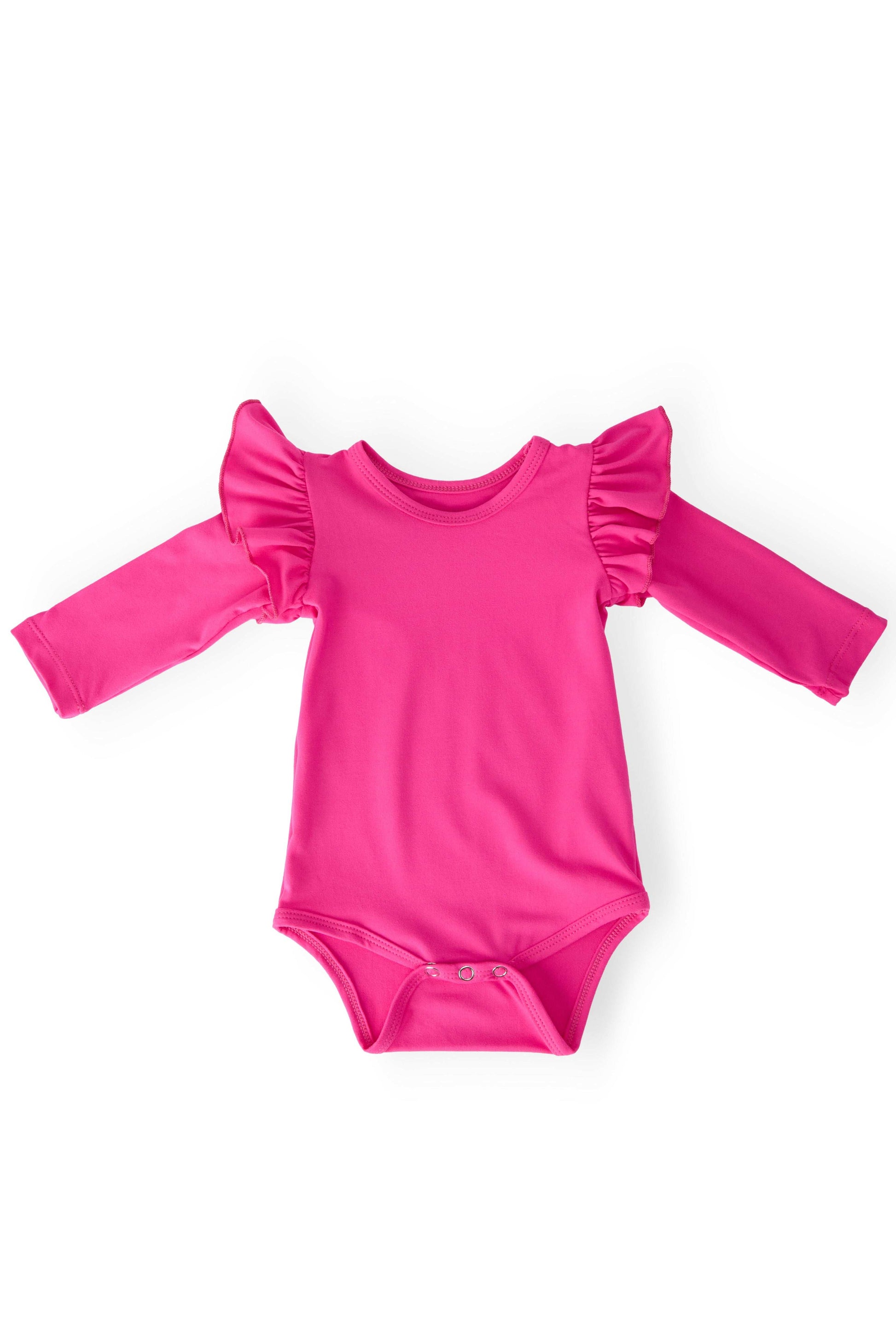 Hot Pink L/S Flutter Bodysuit - Mila & Rose ®