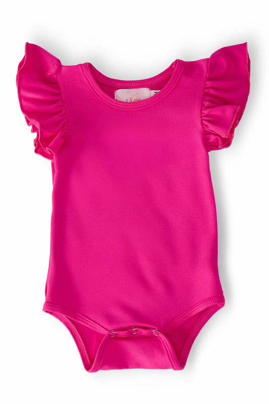 Hot Pink S/S Flutter Bodysuit - Mila & Rose ®