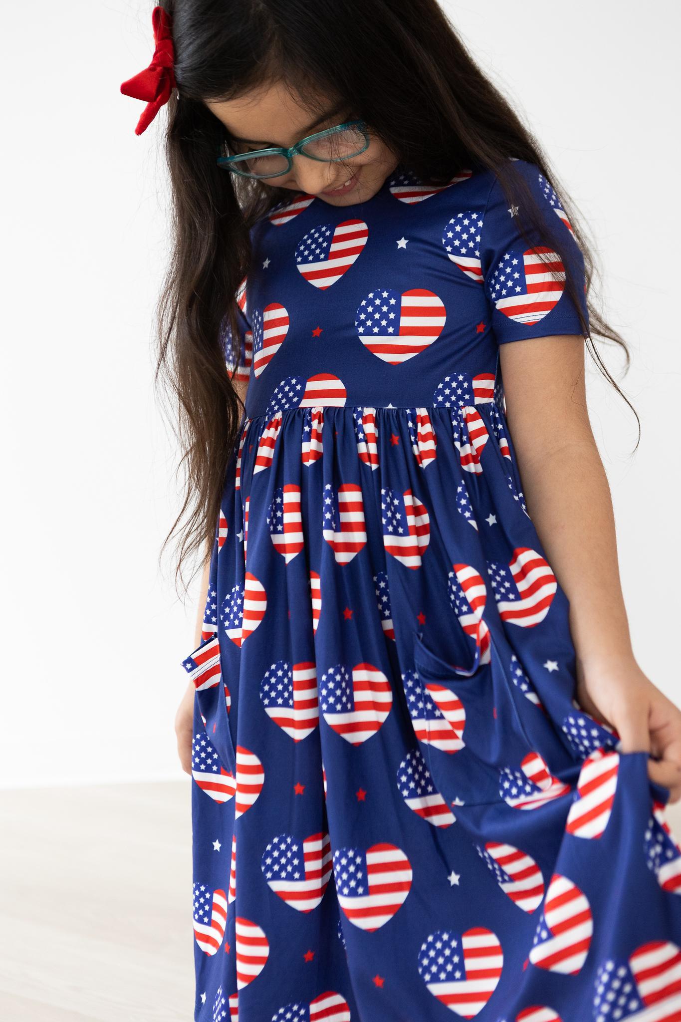 I Heart the USA S/S Pocket Twirl Dress - Mila & Rose ®