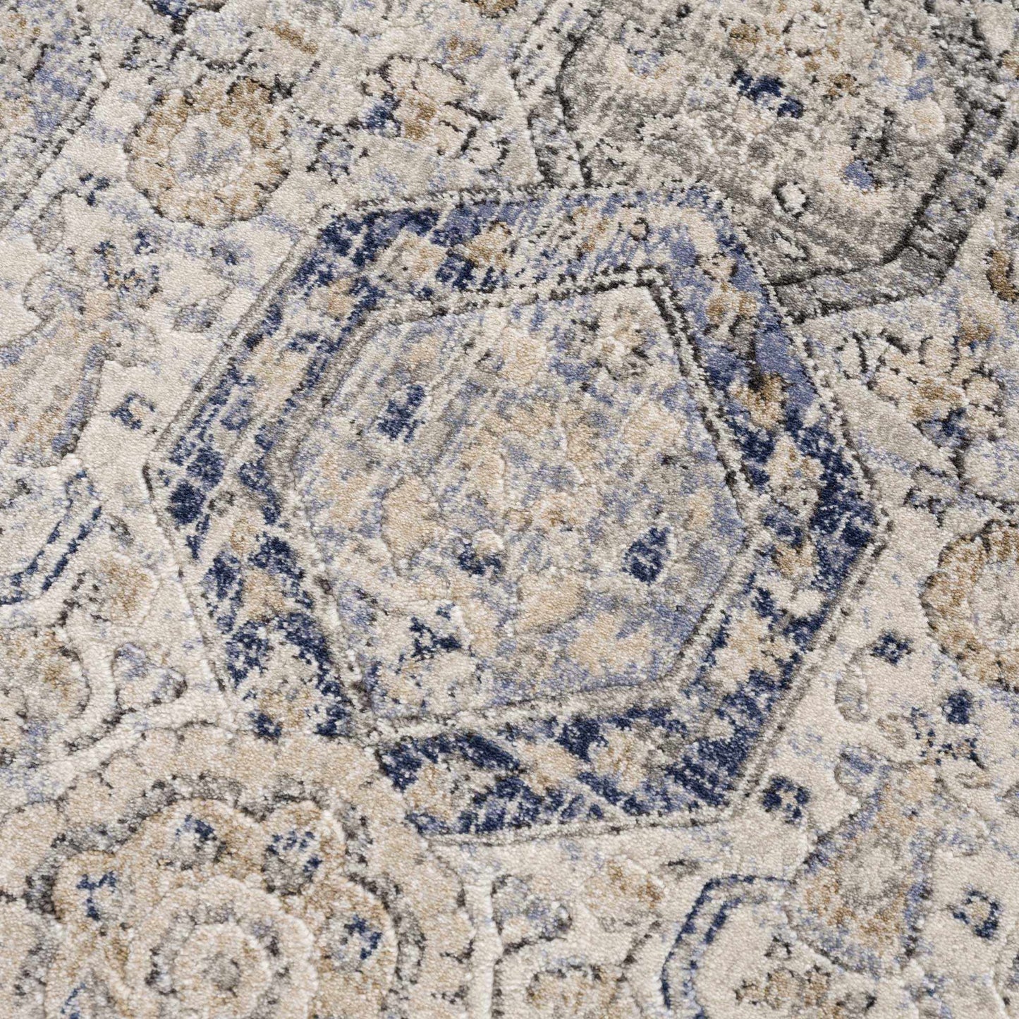 Parkerfield Cream & Blue Area Rug - 2’ x 2’11’’ Rectangle - Boutique Rugs