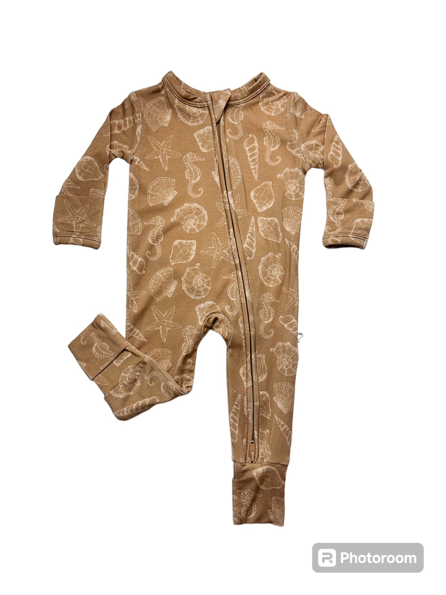 Summertime Seashell | Bamboo Zip Romper