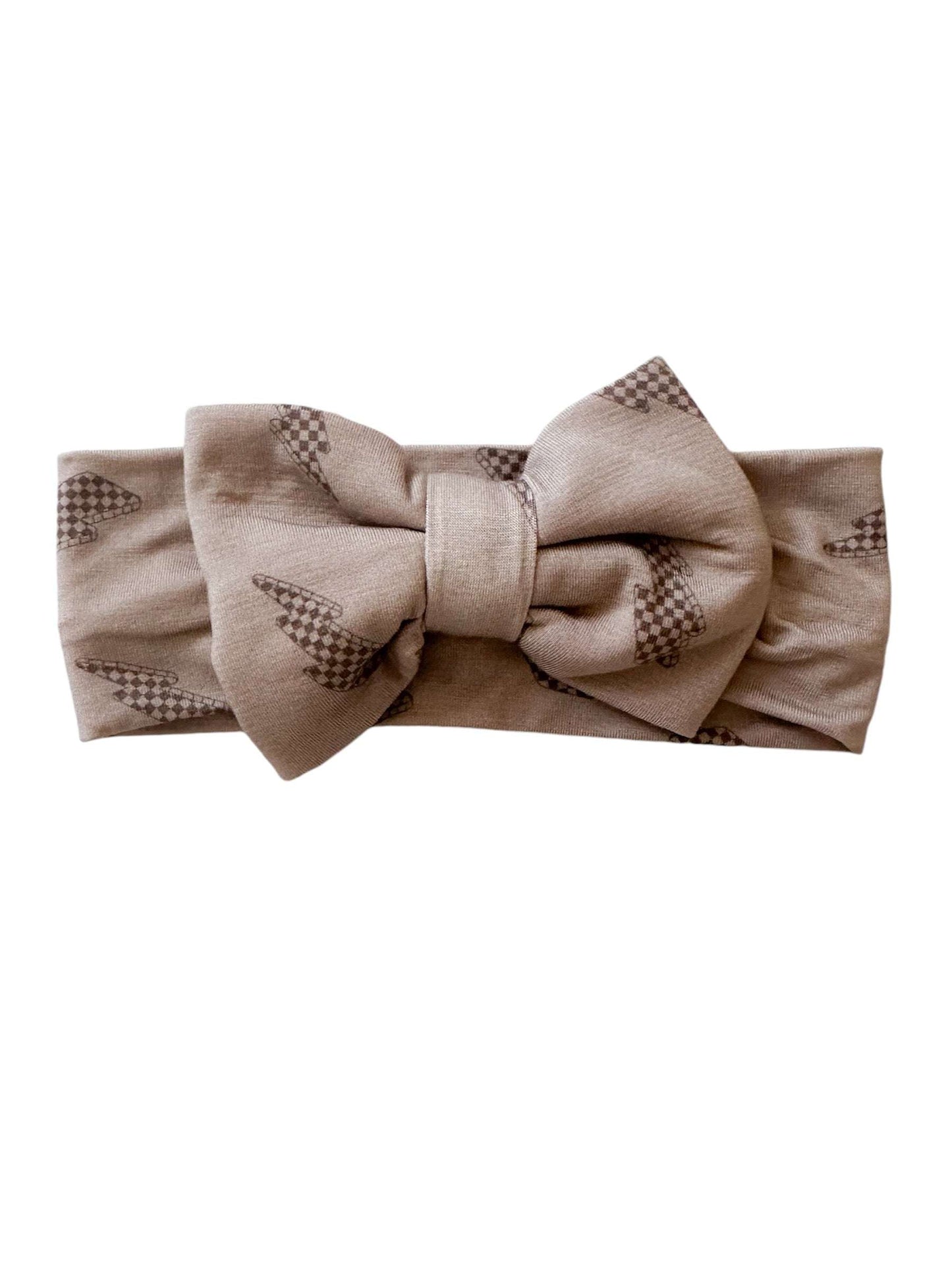 Headband Bow - Checkered Lightning Bolt - Annie Bean