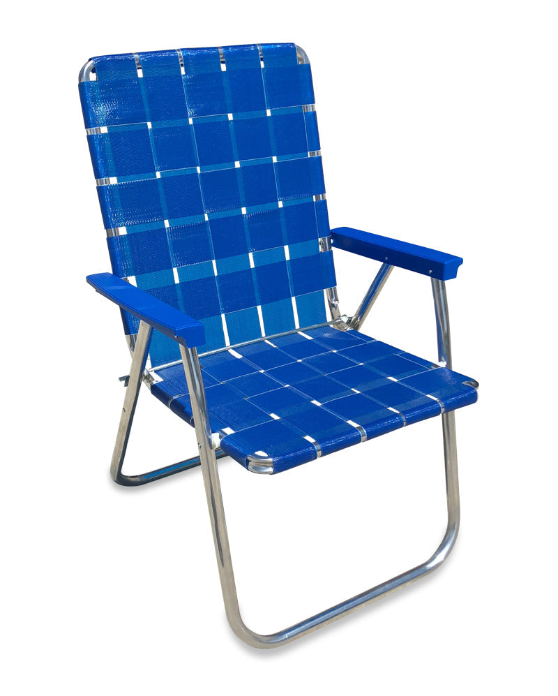 Silla de jardín clásica Blue Wave con brazos azules