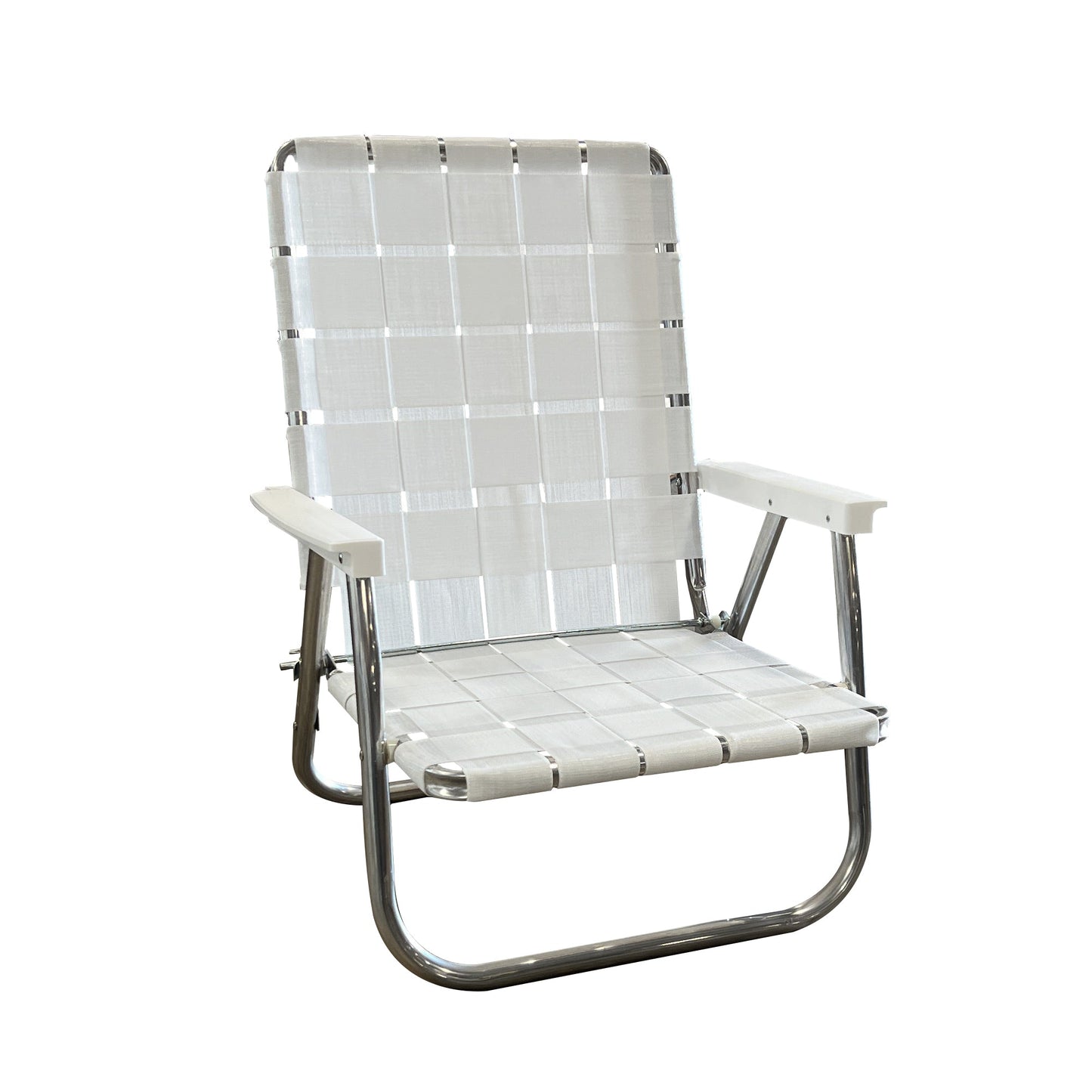 Chaise de plage basse blanche brillante