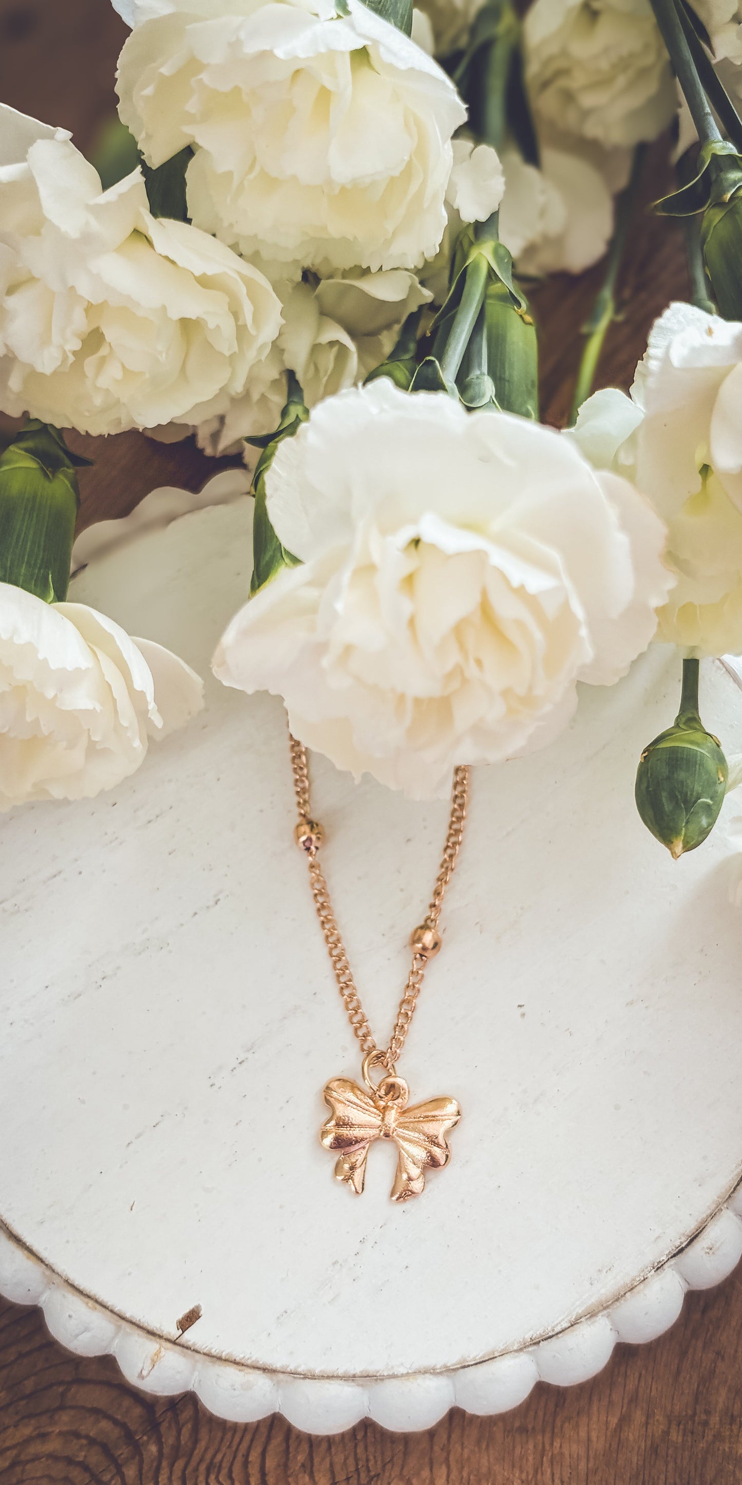 Adorable Gold Bow Necklace