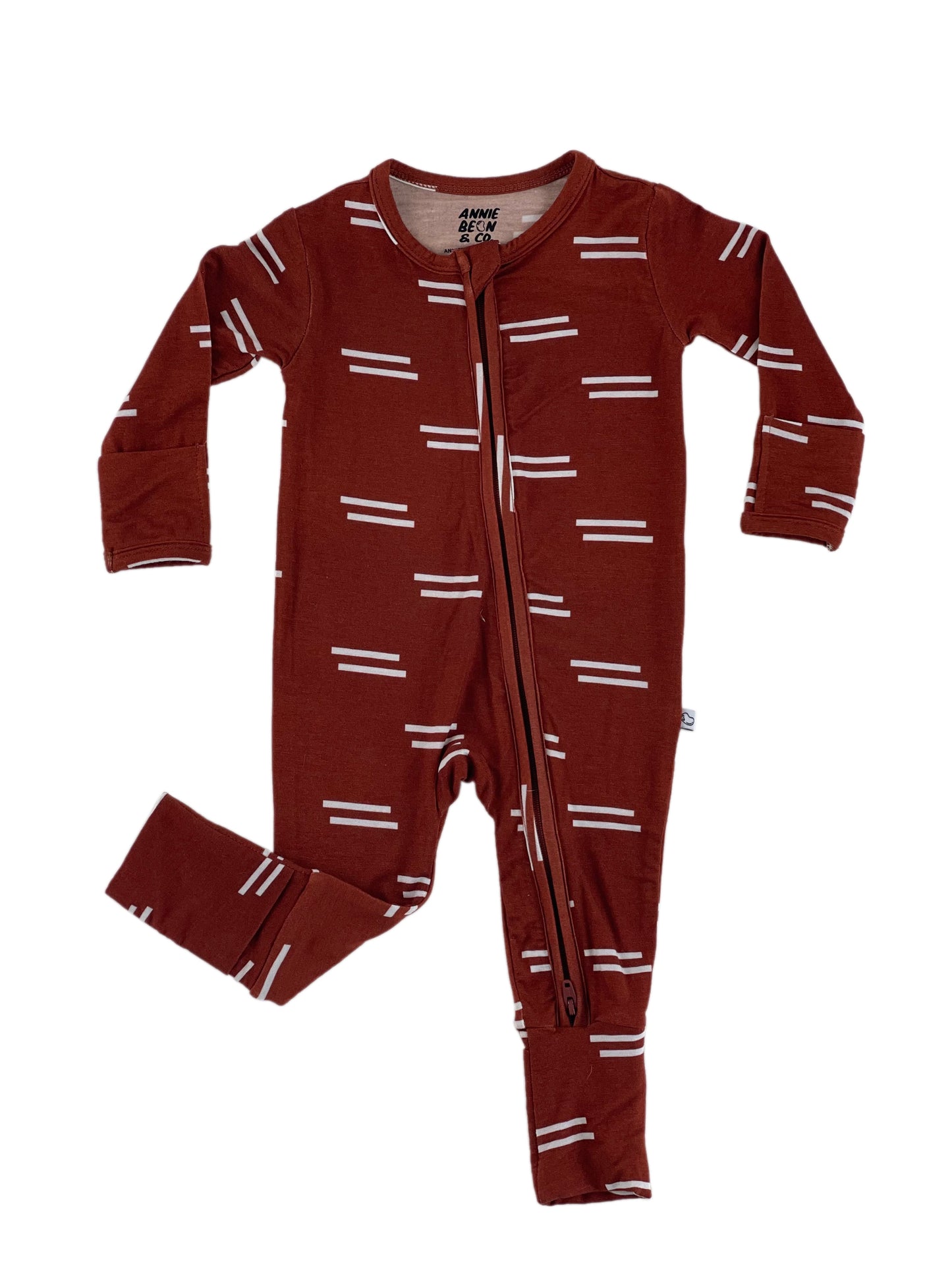 Rustic Lines | Bamboo Zip Romper