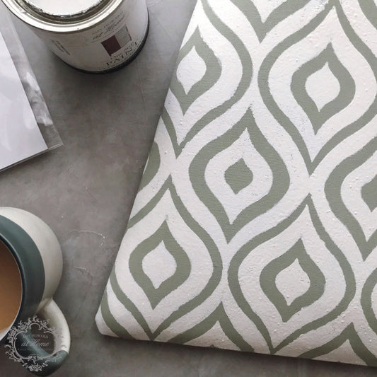 Ikat - Furniture Stencil 12x12 one time use - Amy Howard At Home