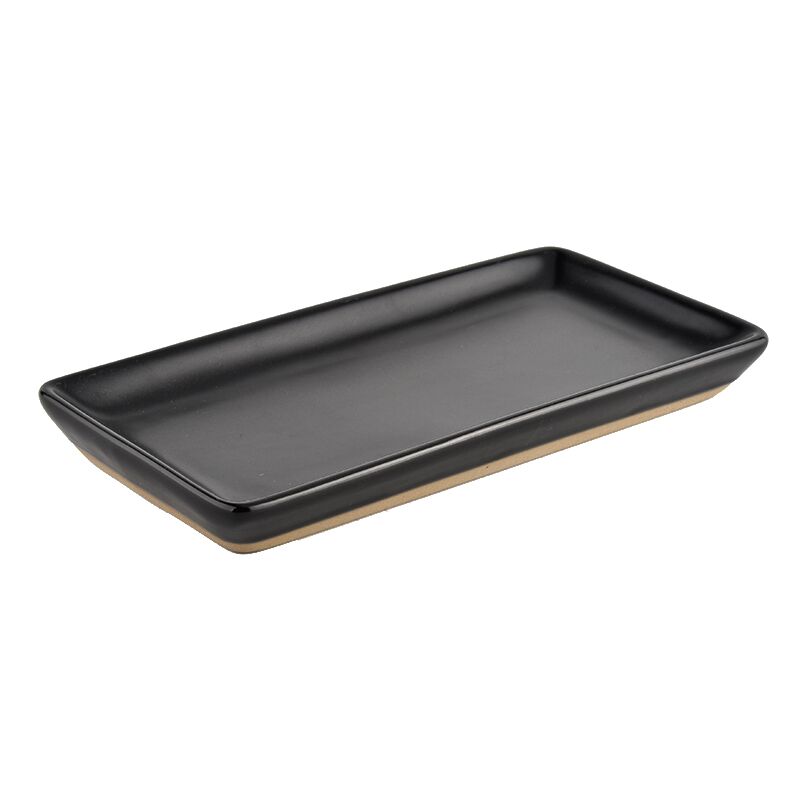Black Stoneware Tray - Sweet Water Decor