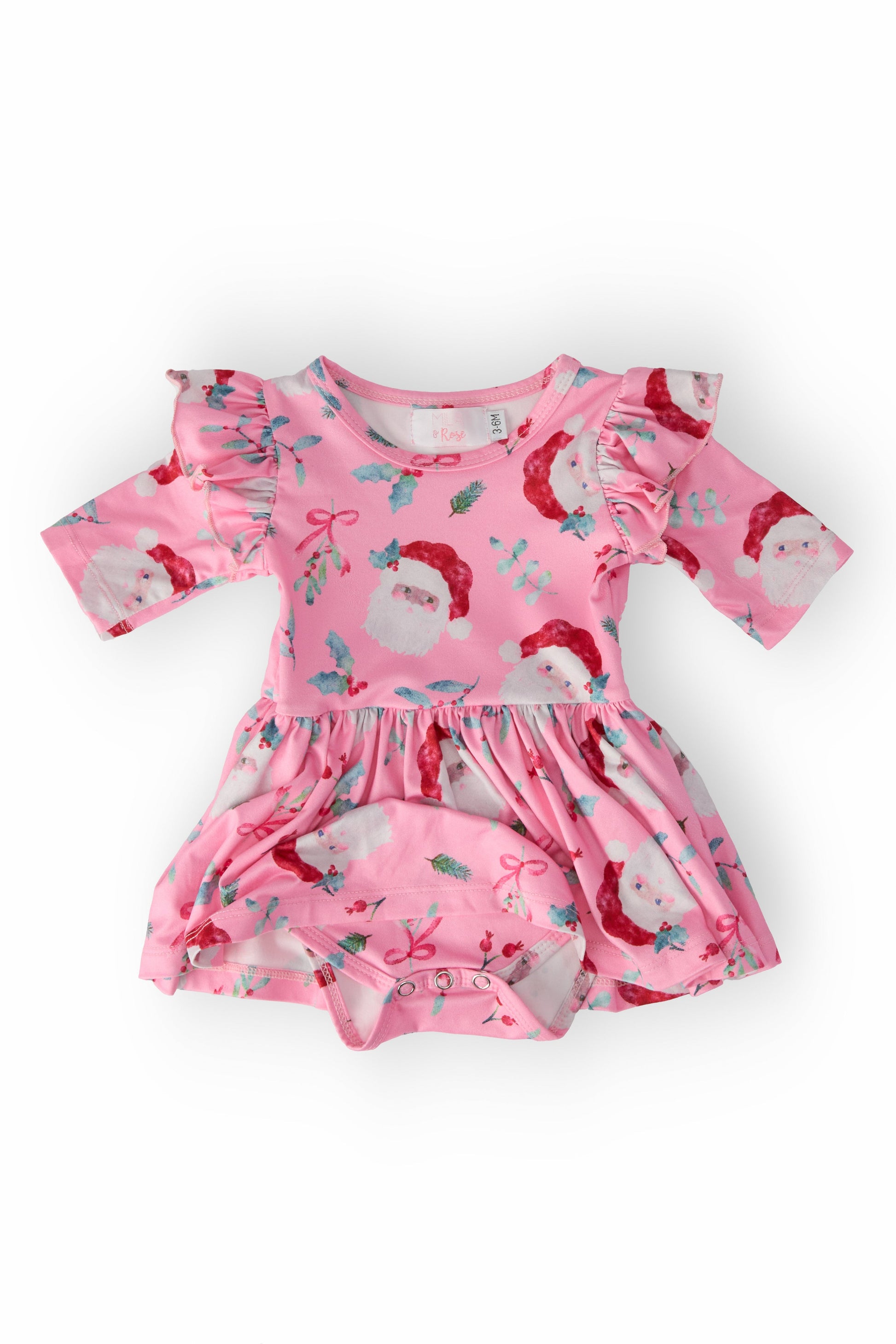 Christmas Santa Twirl Flutter Bodysuit - Mila & Rose ®