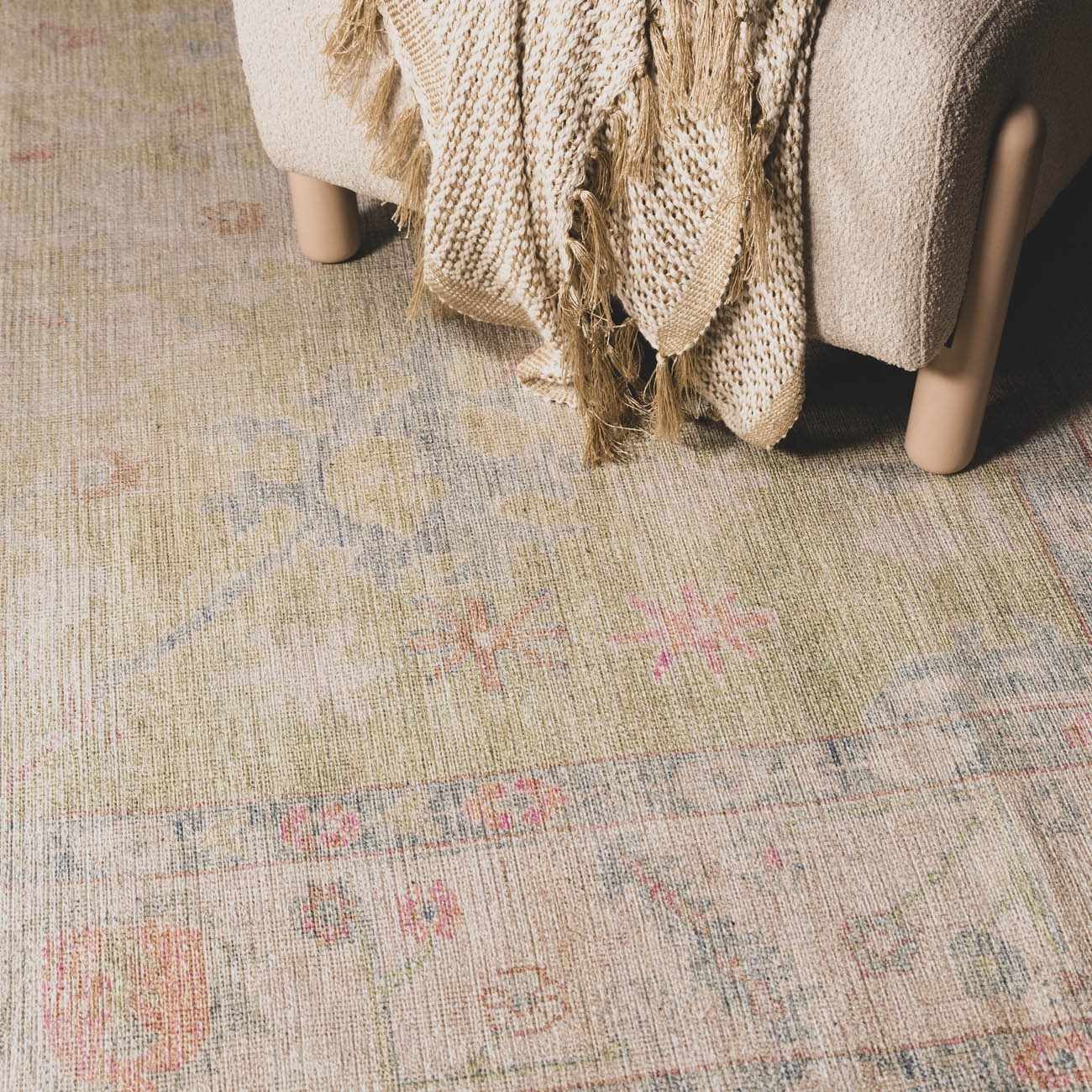Bozkurt Distressed Washable Rug - Boutique Rugs