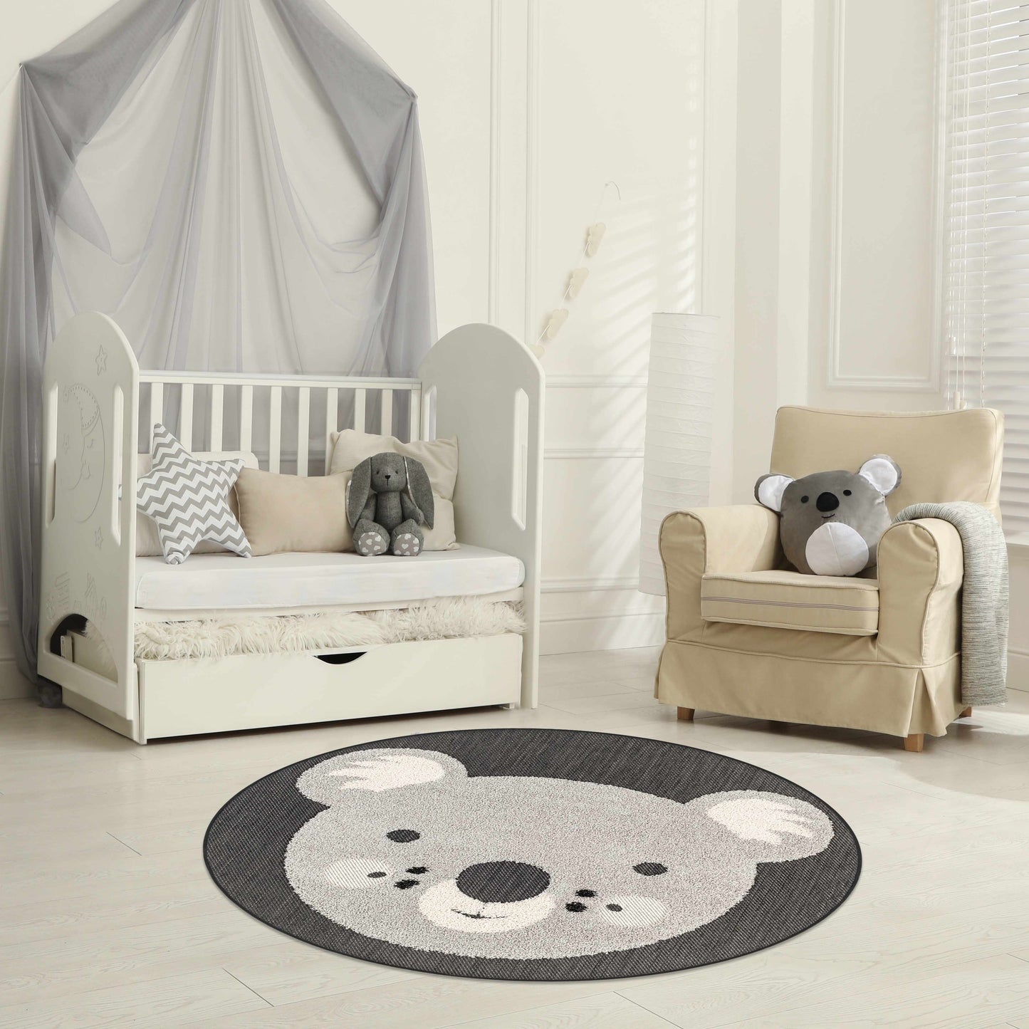 Tapis pour chambre d'enfant à imprimé animal Koala pour enfants - Solde