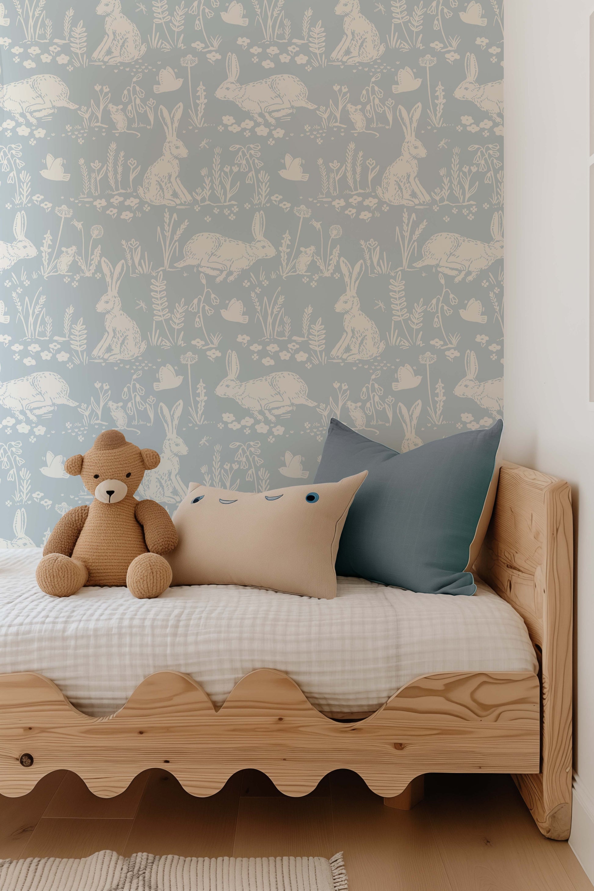 Thumper Rabbit Wallpaper by Hufton Studio - Loomwell Home Goods