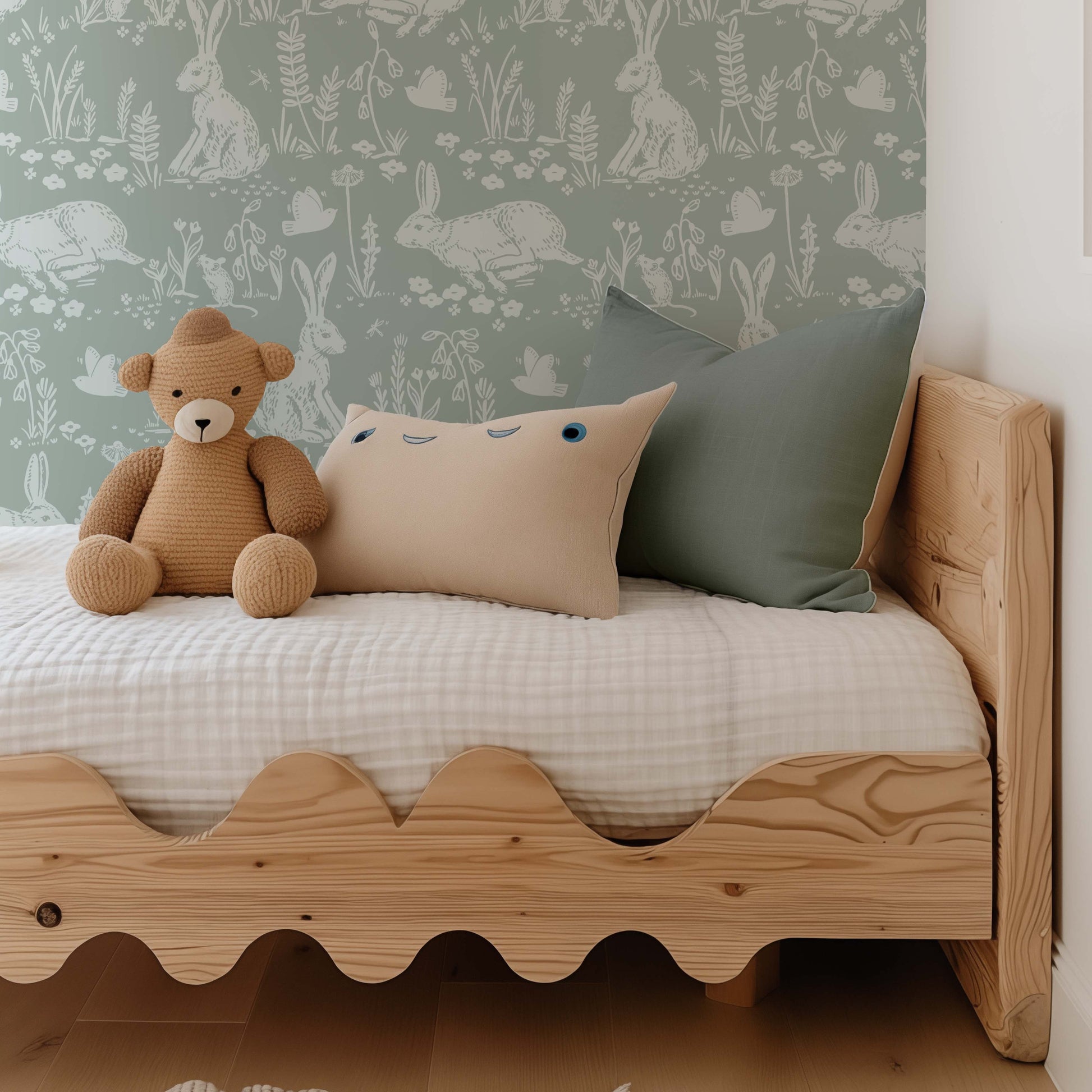 Thumper Rabbit Wallpaper by Hufton Studio - Loomwell Home Goods