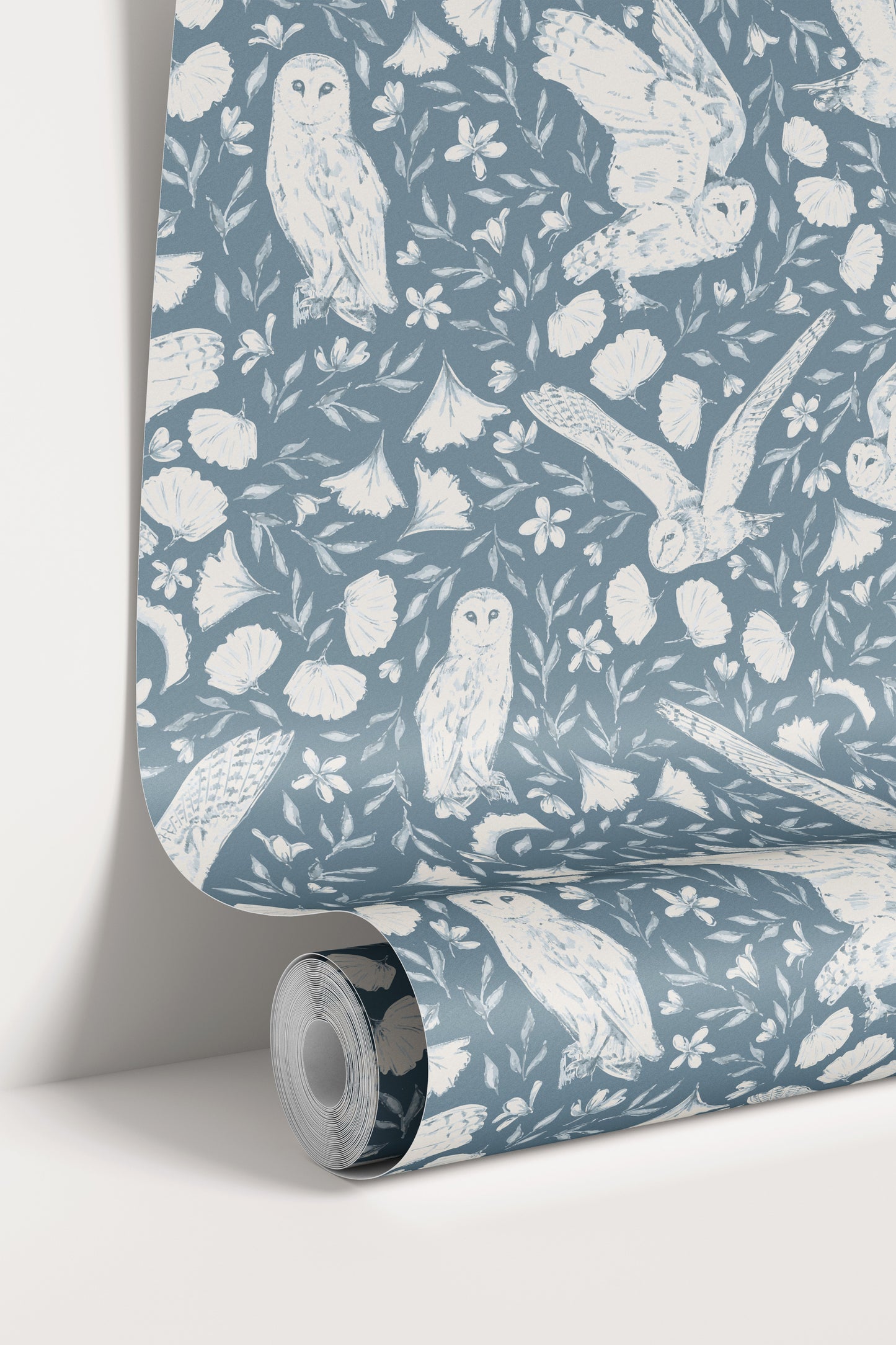 Artemis Owls Wallpaper by Melissa Johnson Design - Loomwell Home Goods